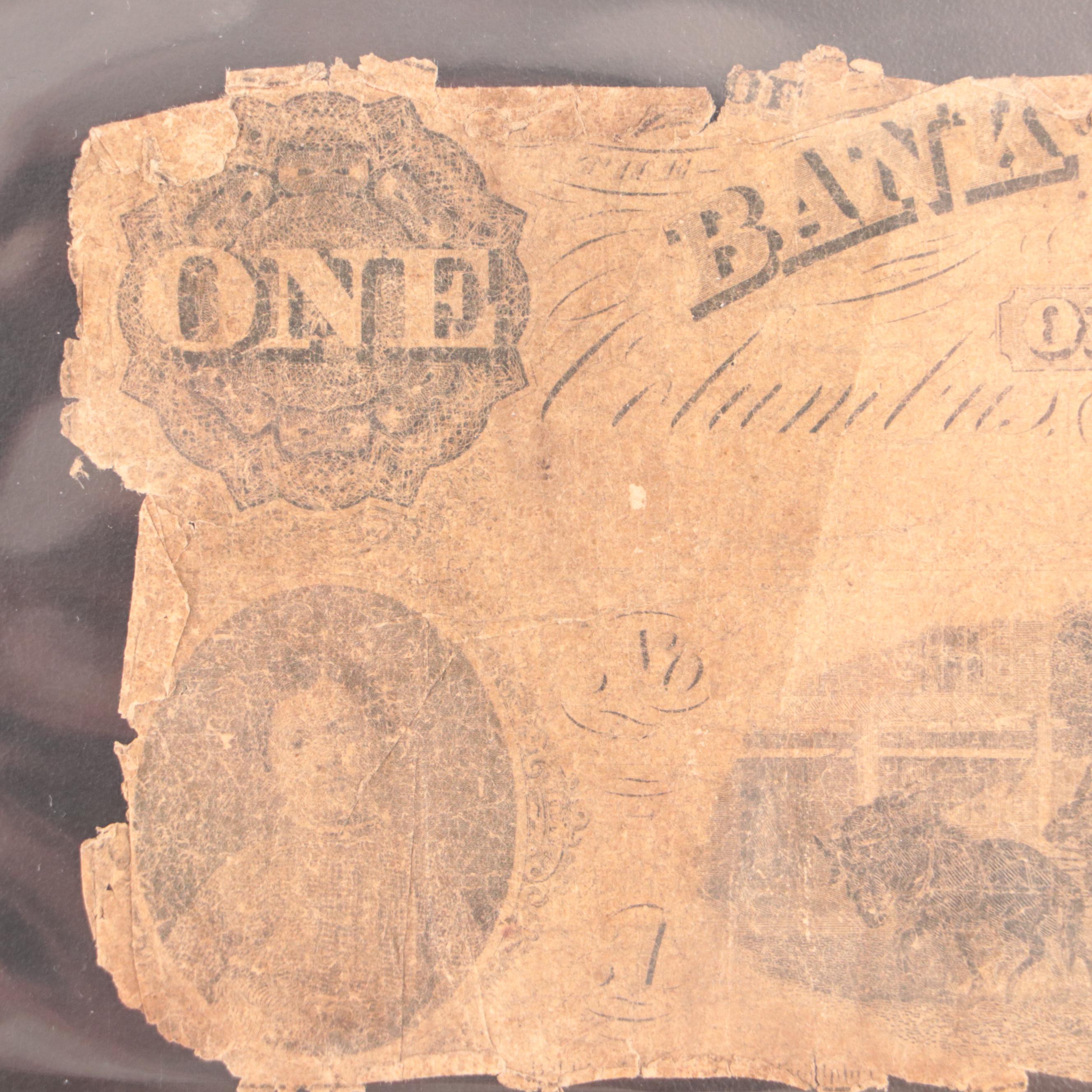 Group of Four Confederate and Obsolete Bank Notes