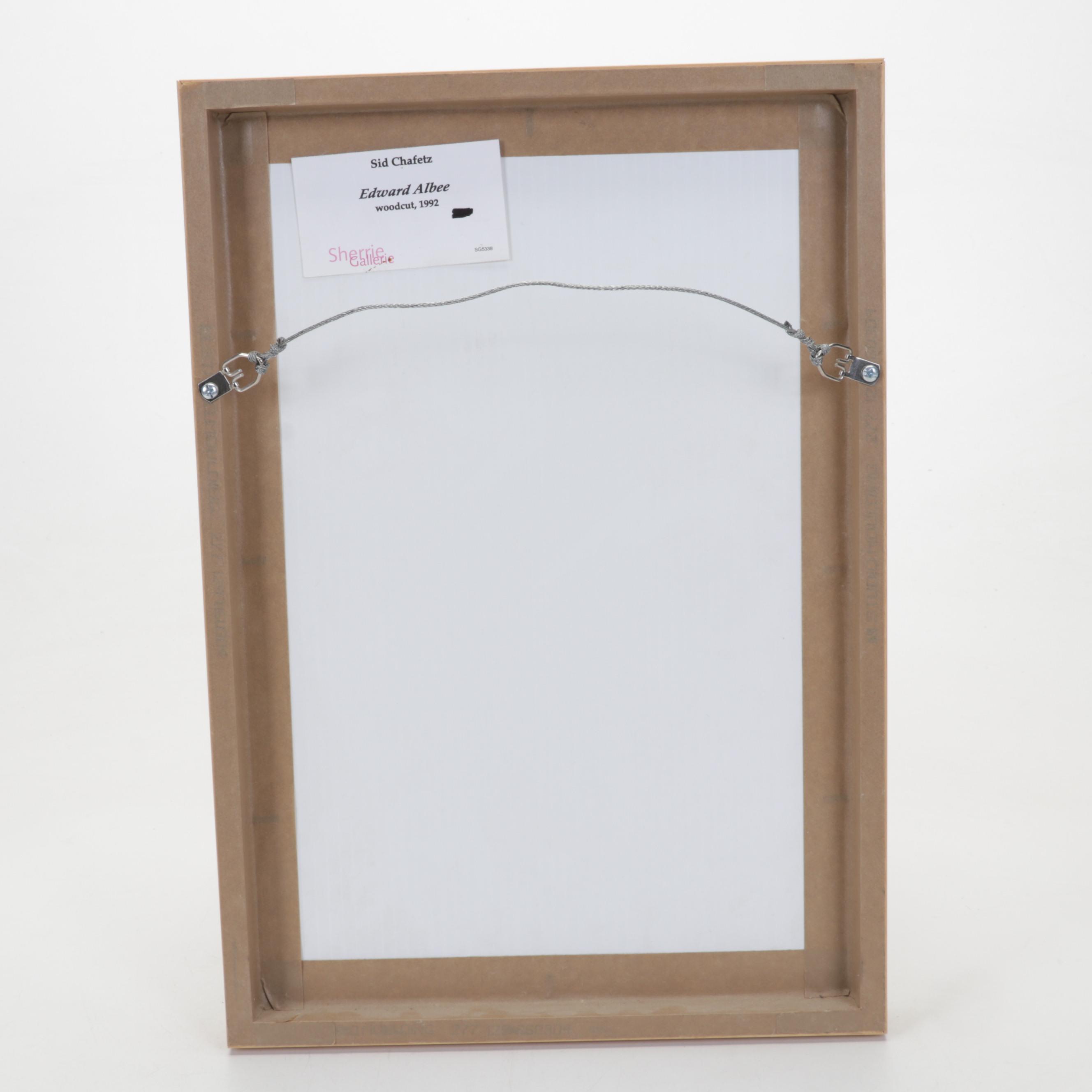 Sidney Chafetz Woodcut "Edward Albee," 1992