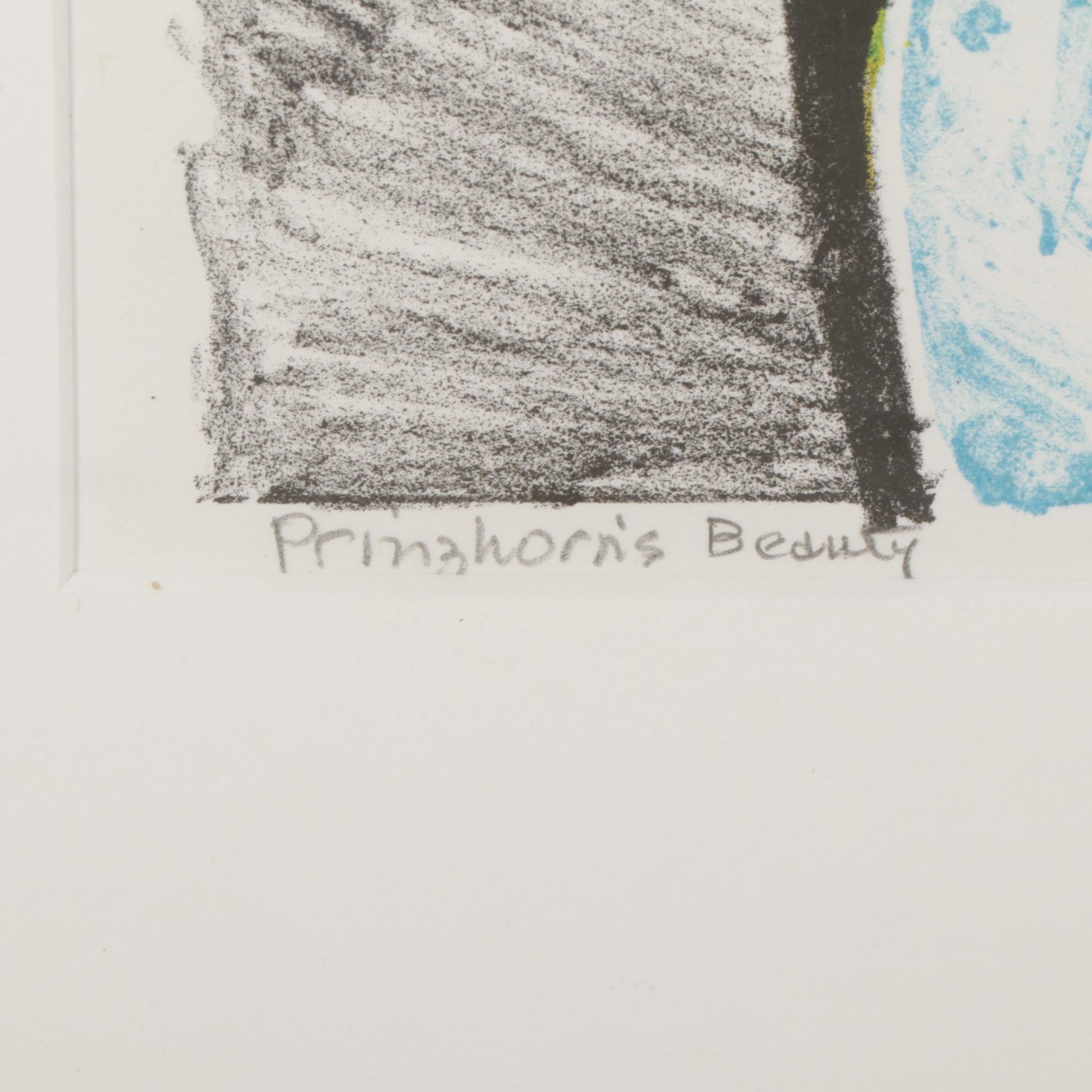 Sidney Chafetz Color Lithograph "Prinzhorn's Beauty," 1998