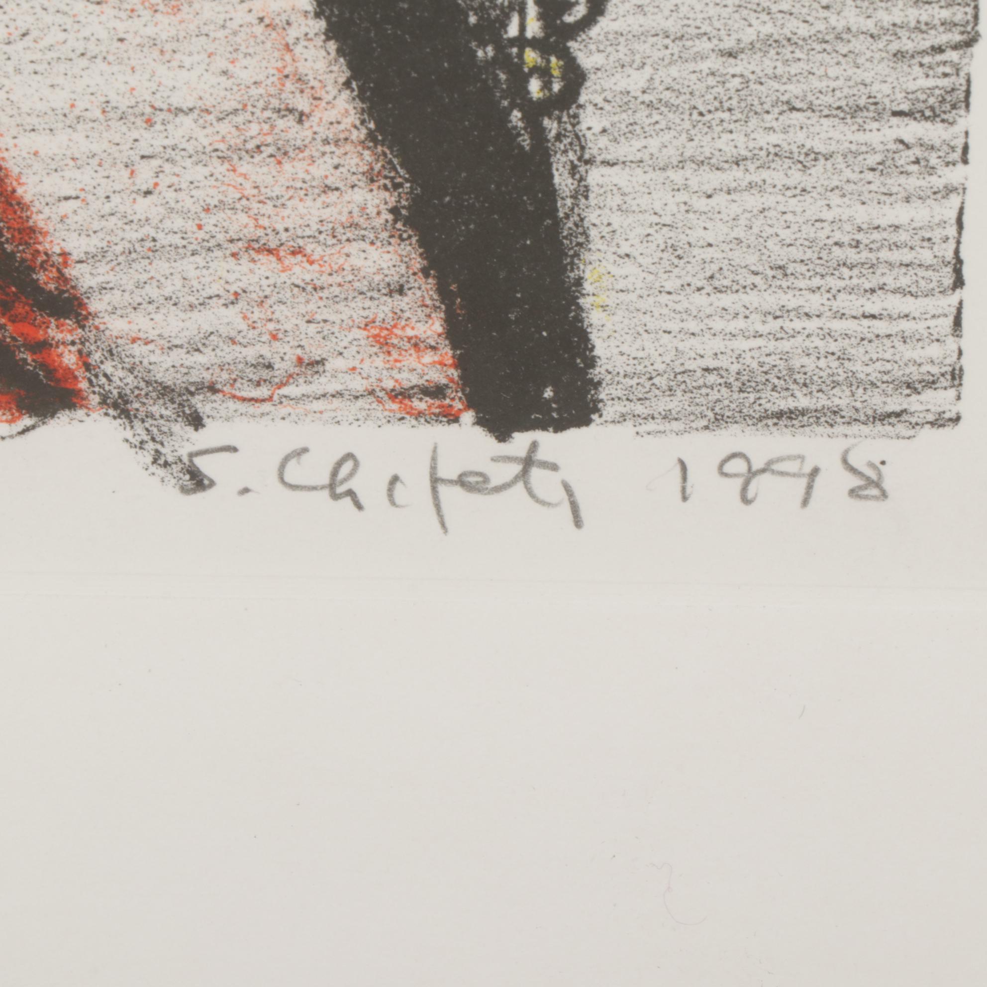 Sidney Chafetz Color Lithograph "Prinzhorn's Beauty," 1998