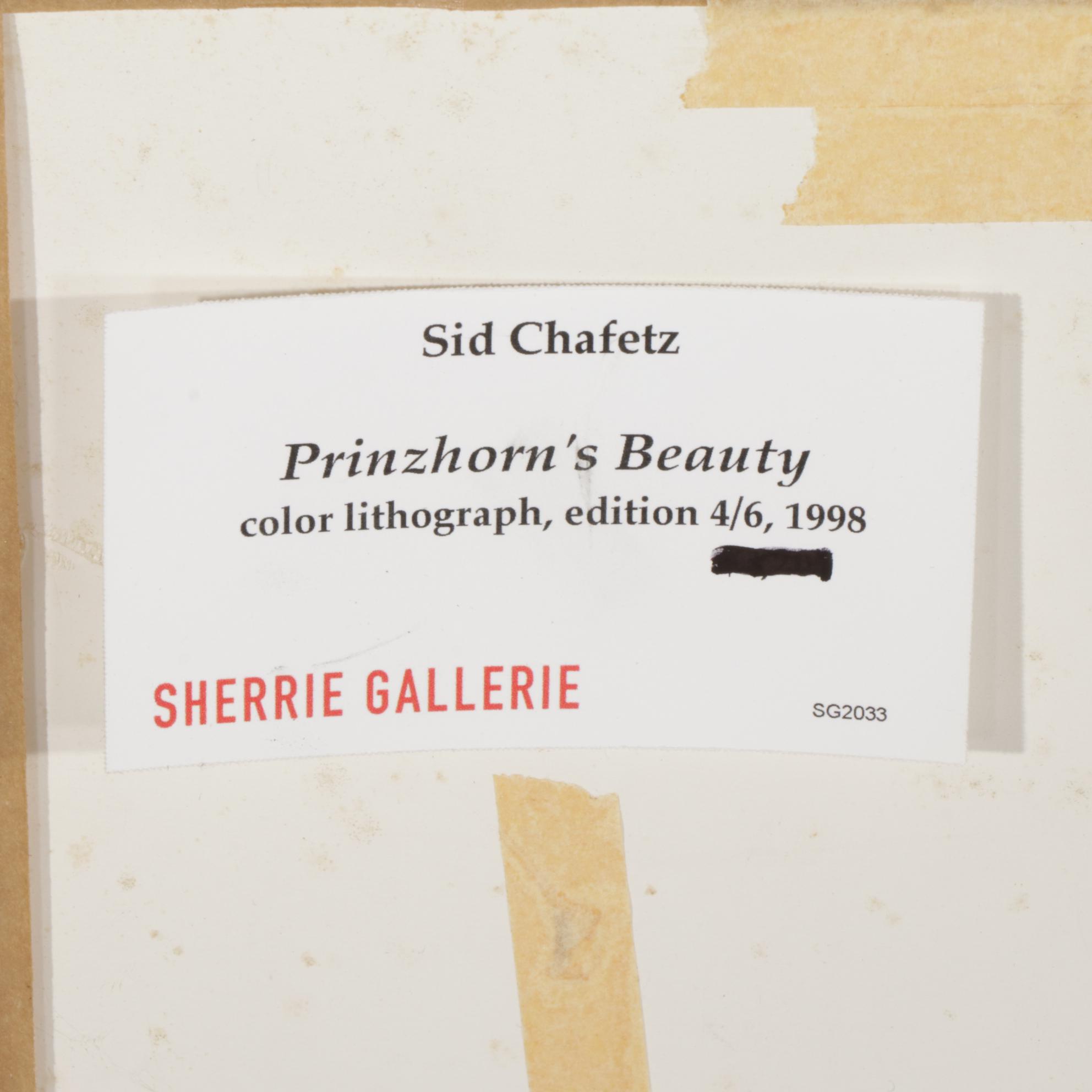 Sidney Chafetz Color Lithograph "Prinzhorn's Beauty," 1998