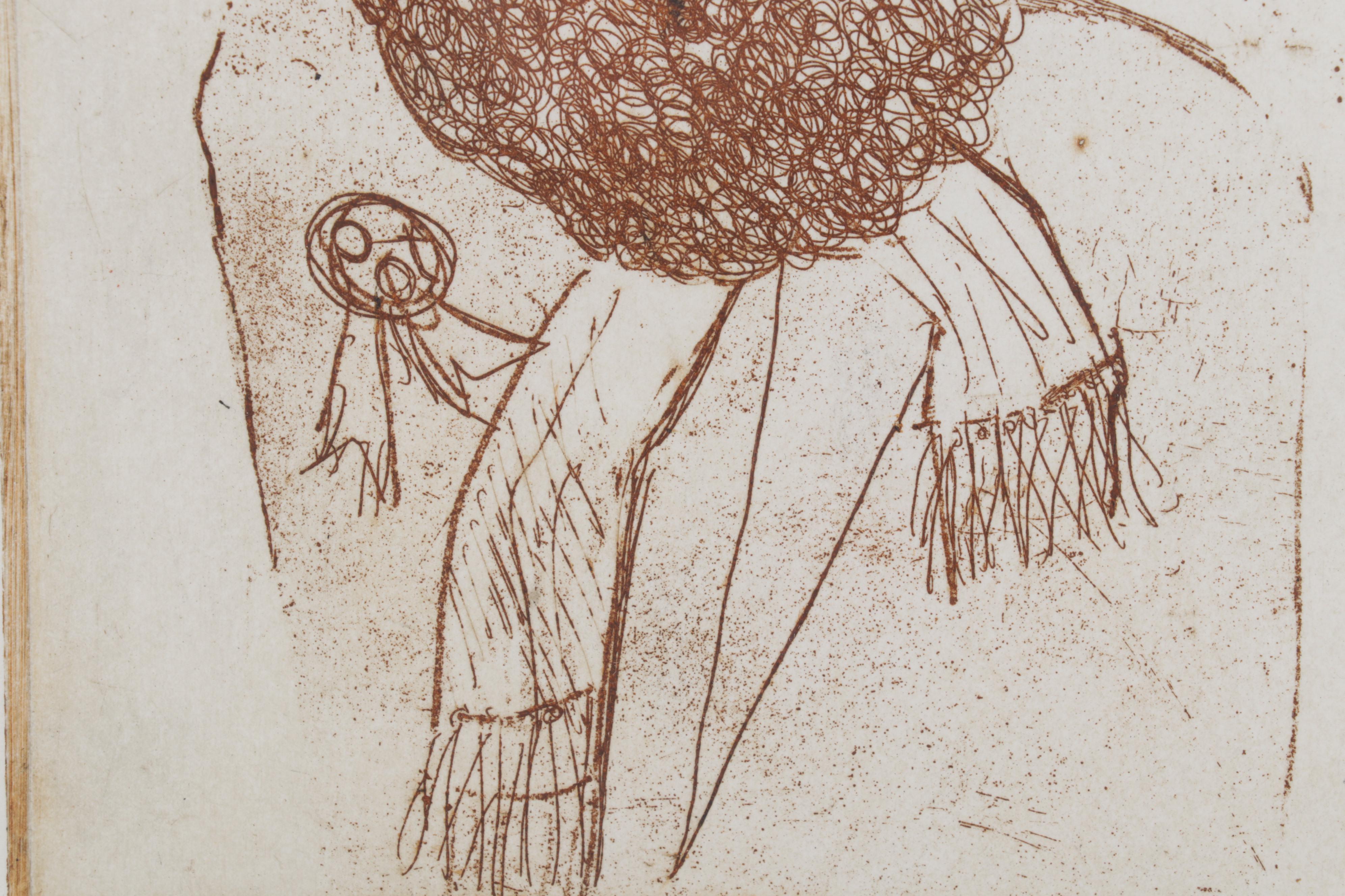 Sidney Chafetz Etching With Aquatint "Ginsberg," Late 20th Century