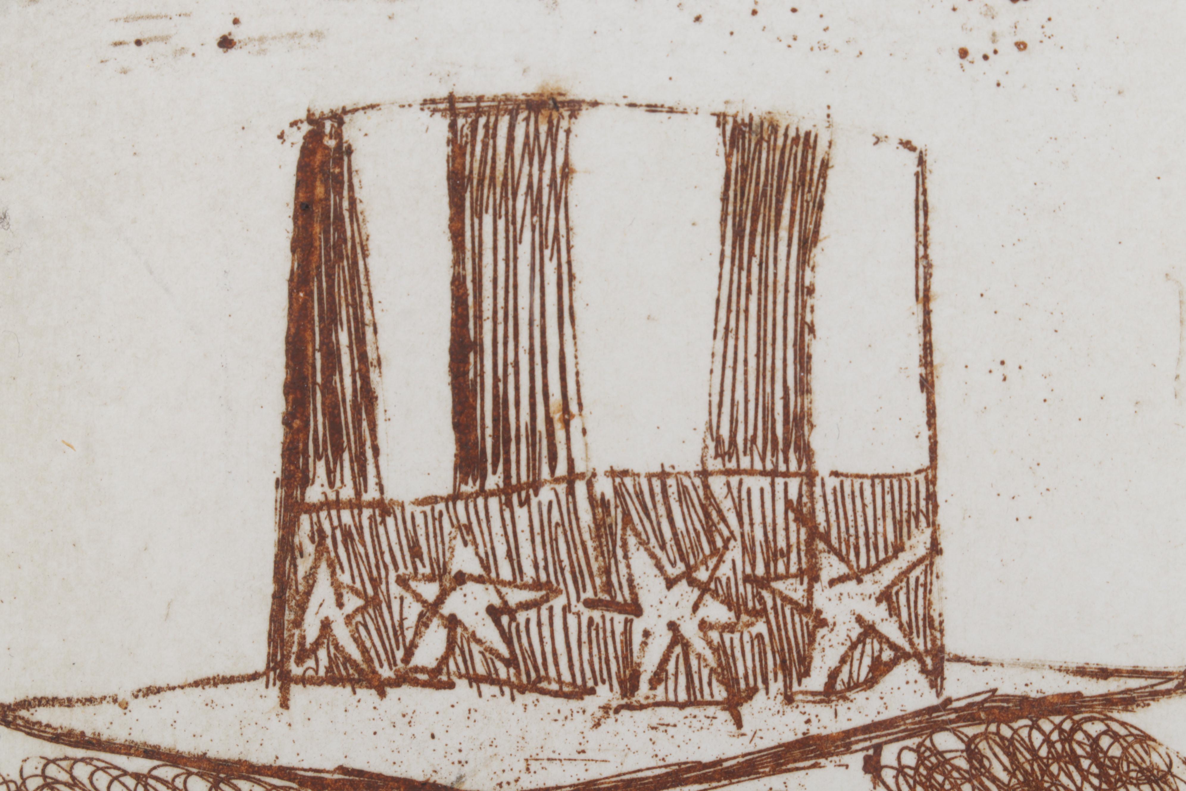 Sidney Chafetz Etching With Aquatint "Ginsberg," Late 20th Century