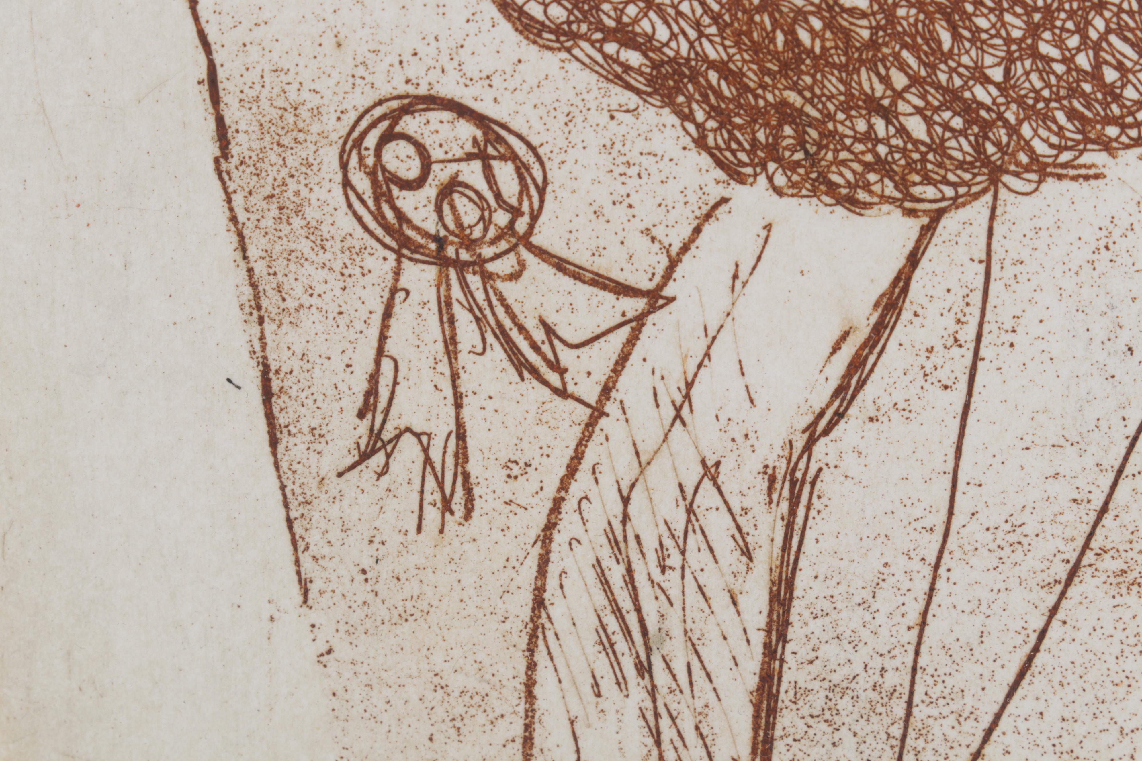 Sidney Chafetz Etching With Aquatint "Ginsberg," Late 20th Century