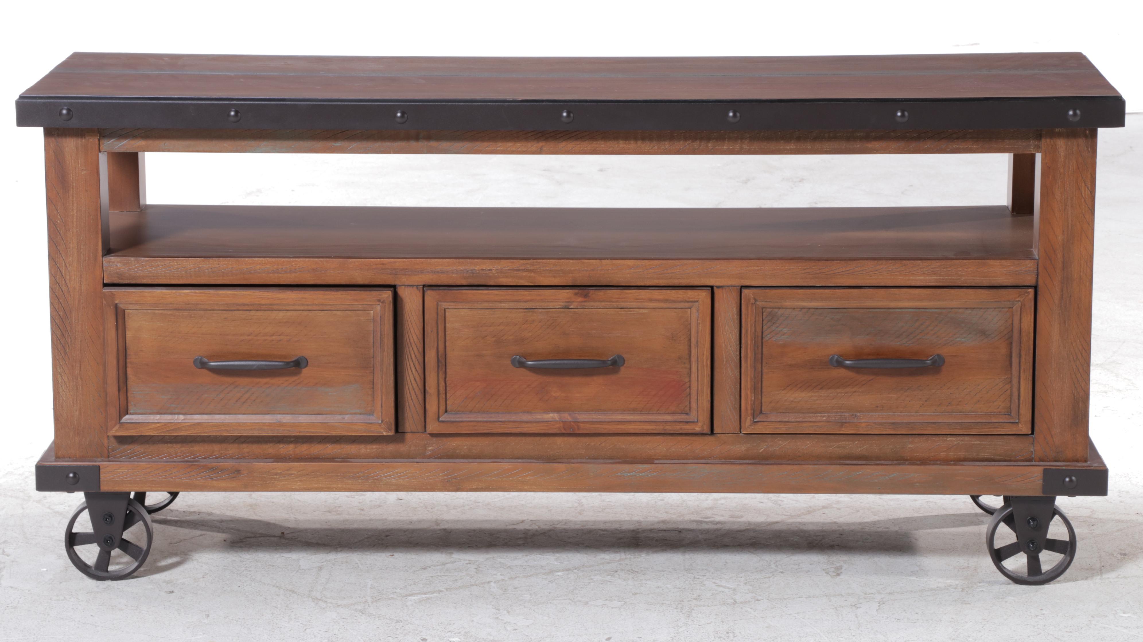 Omexey Home Furnishing Corp. Industrial Style "Factory Cart" TV Console