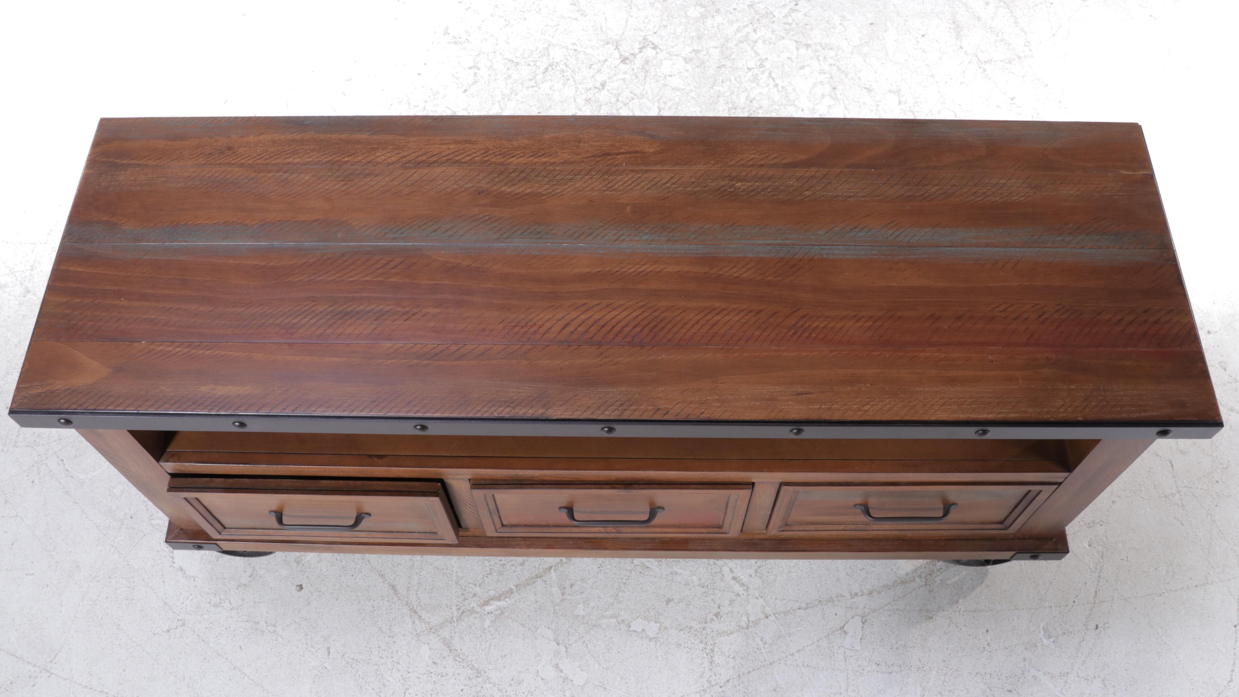 Omexey Home Furnishing Corp. Industrial Style "Factory Cart" TV Console