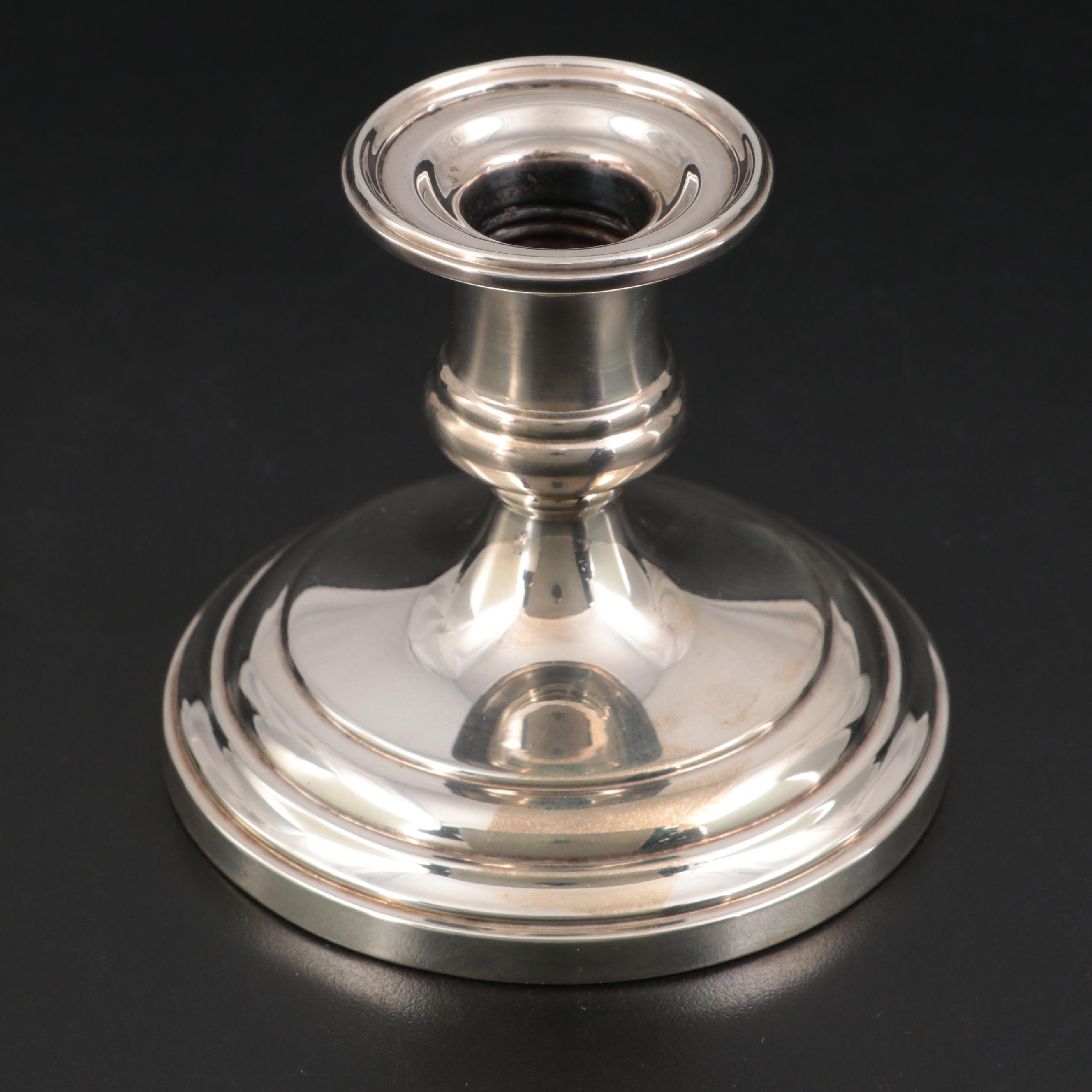 S. Kirk & Son Sterling Silver Candlesticks with Sterling Candle Snuffer