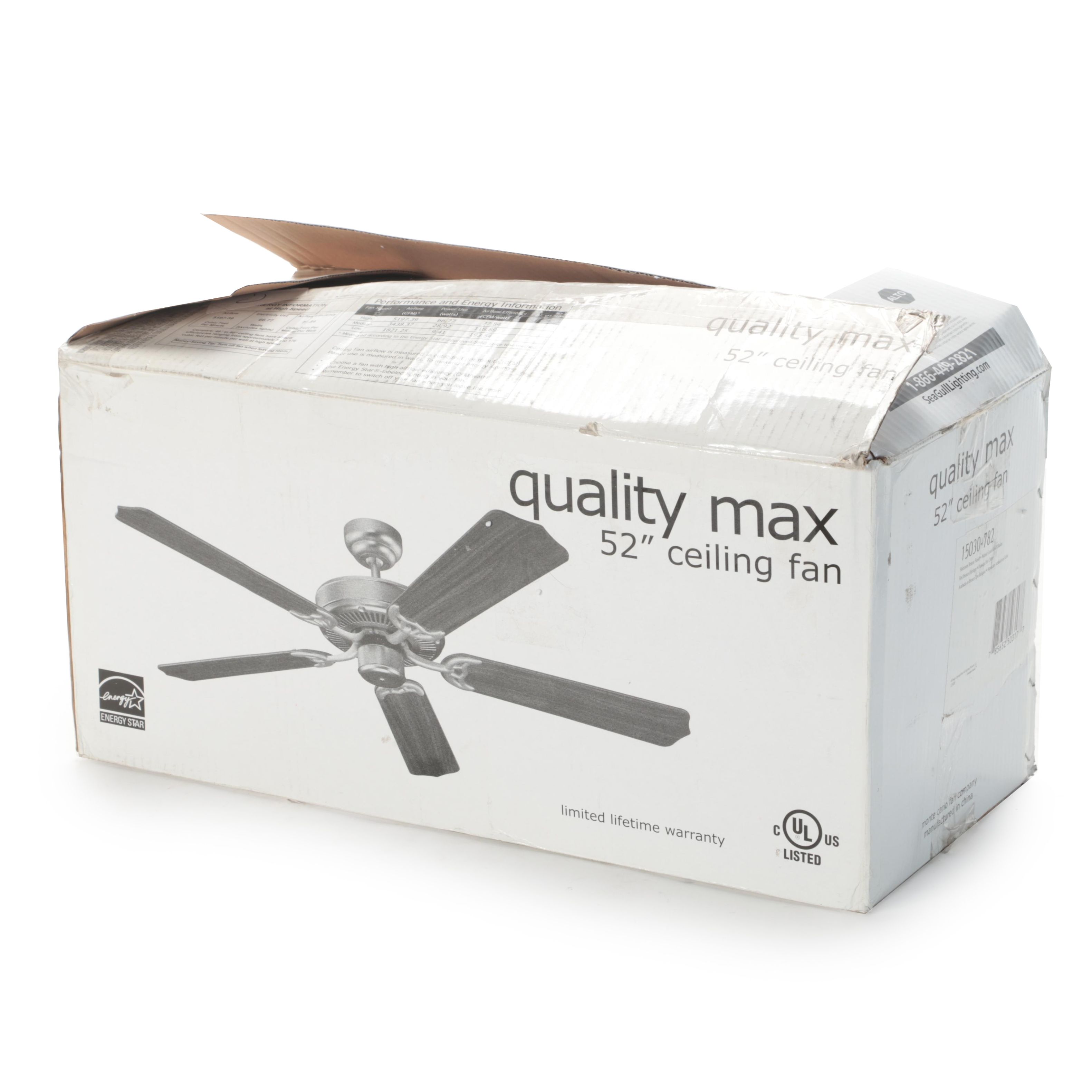 Sea Gull Lighting 52" Ceiling Fan in Heirloom Bronze and Walnut Grain Finish