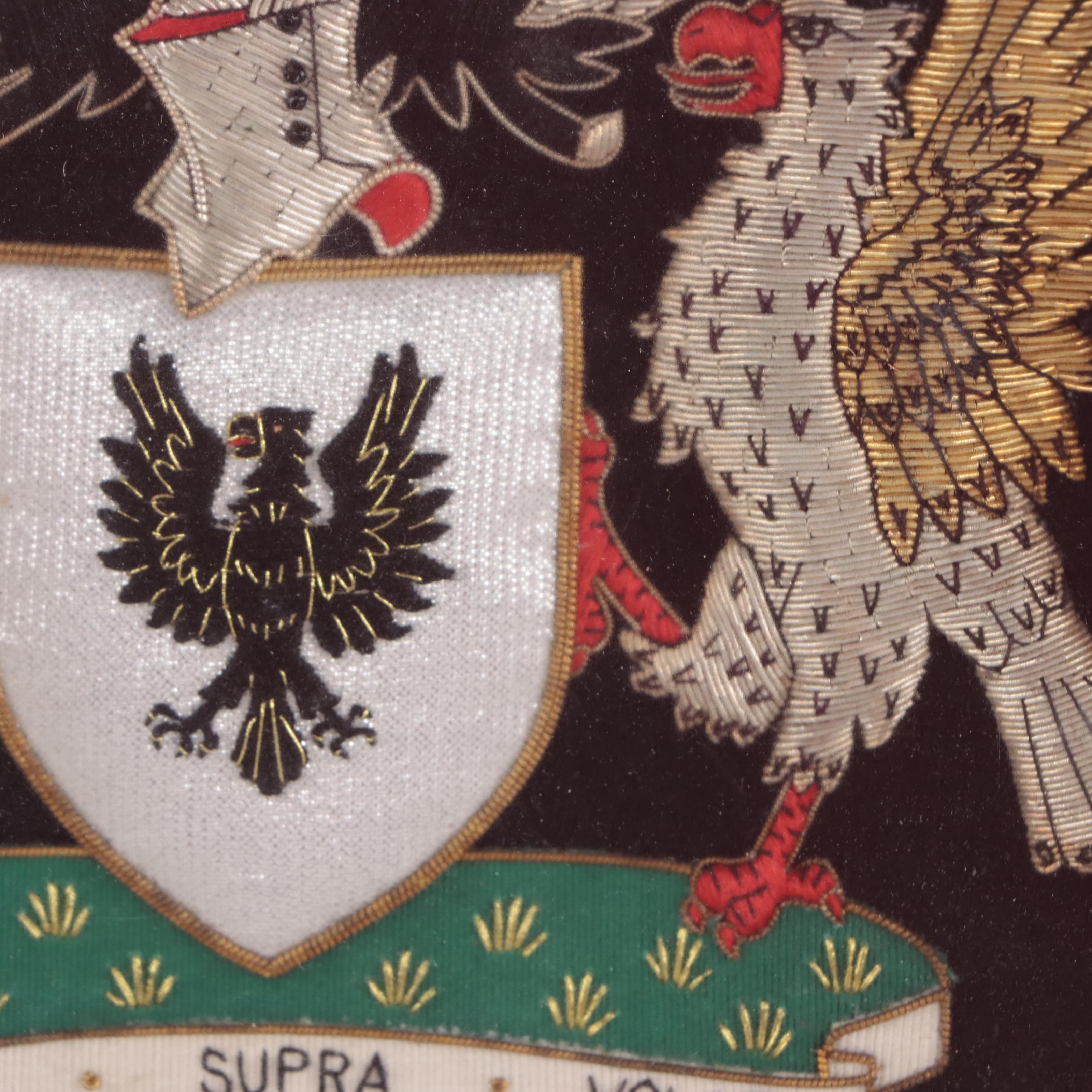 Framed "Anderson" Embroidered Coat of Arms