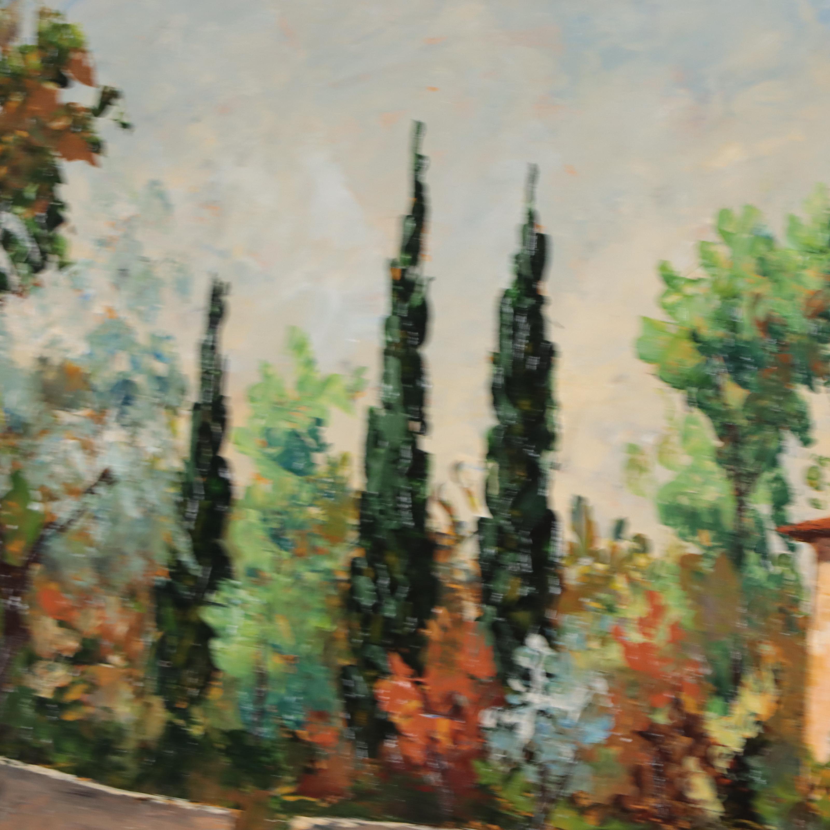 Renzo Paoletti Oil Painting of Florence Landscape "Premo Firenze"