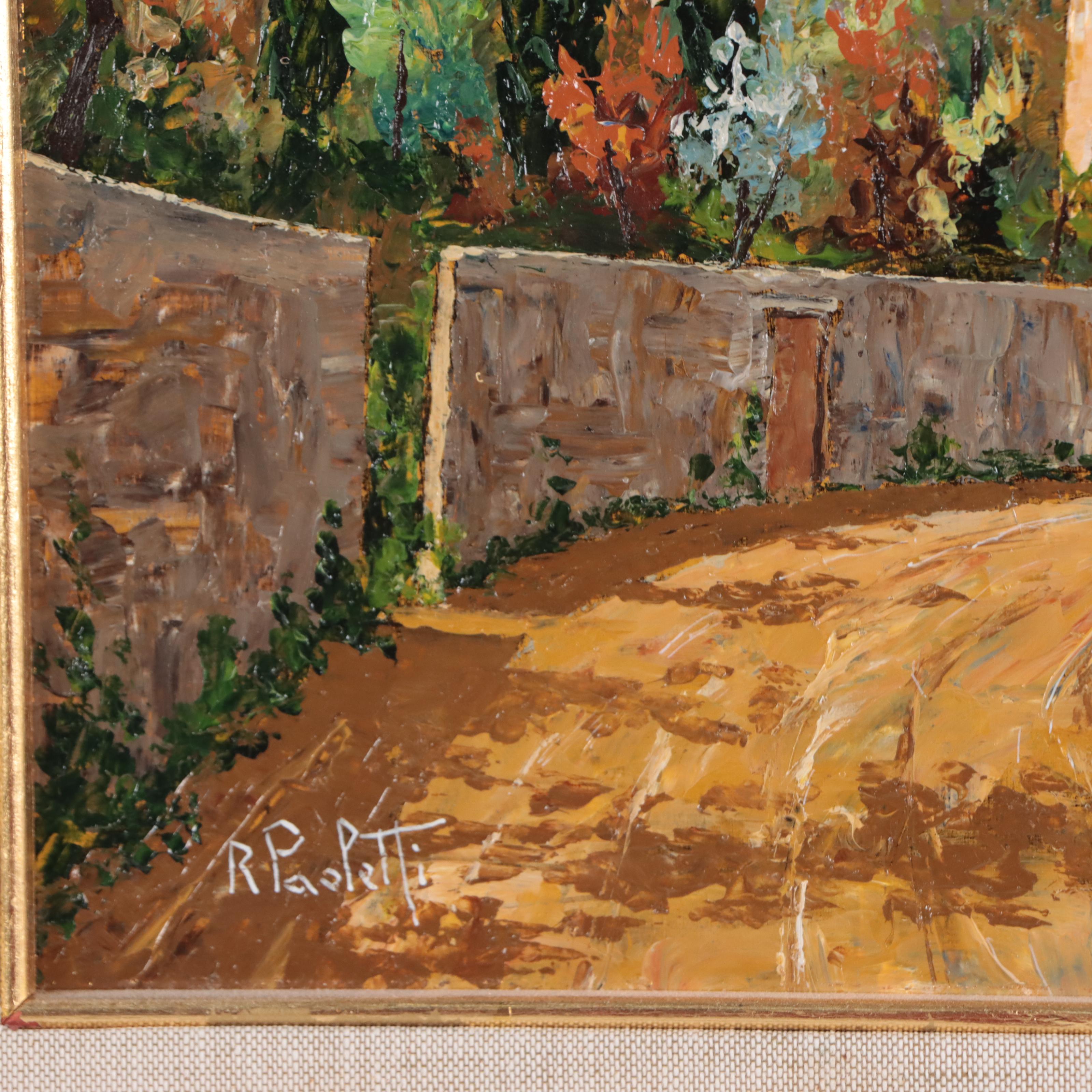 Renzo Paoletti Oil Painting of Florence Landscape "Premo Firenze"