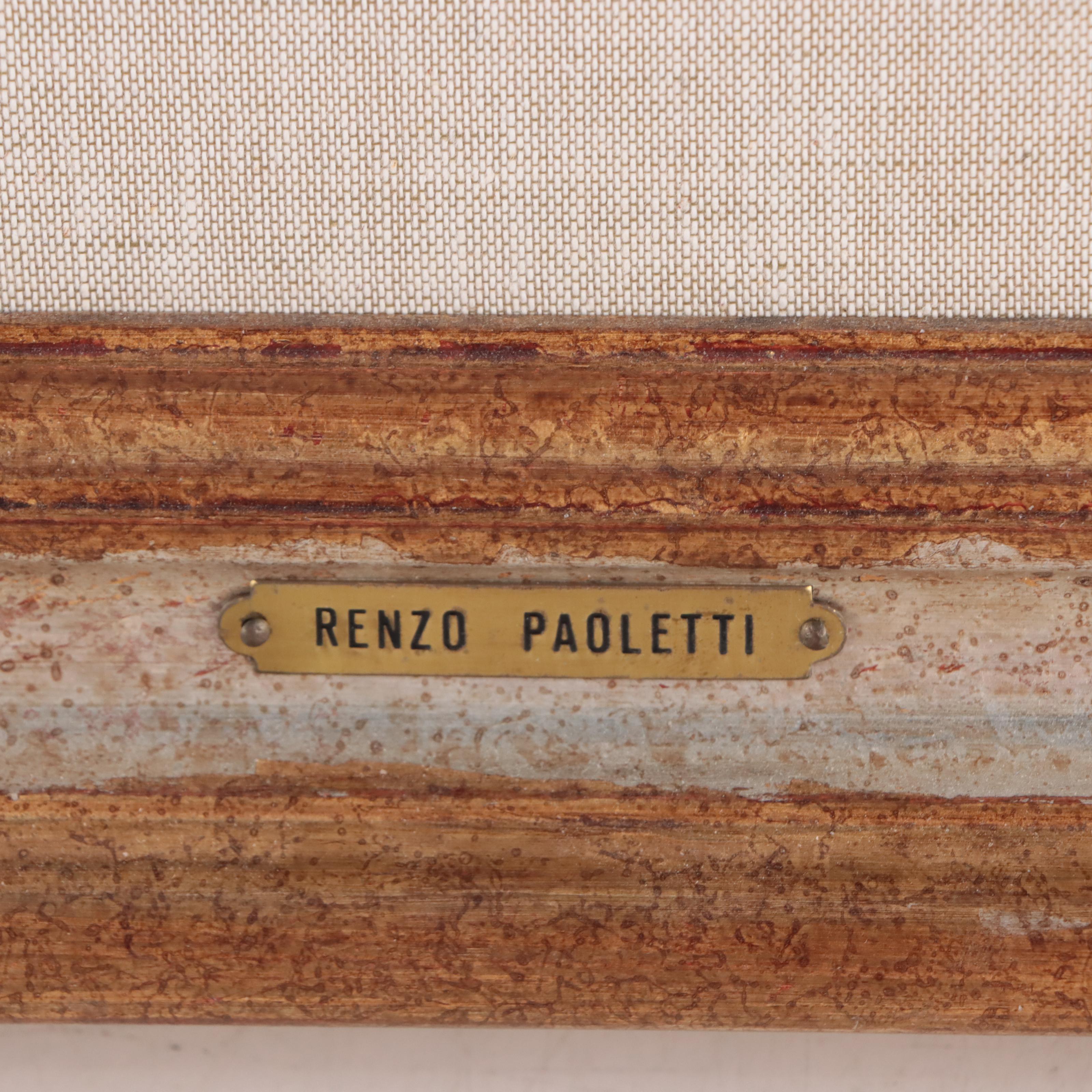 Renzo Paoletti Oil Painting of Tuscan Landscape "Cantagua Toscana"