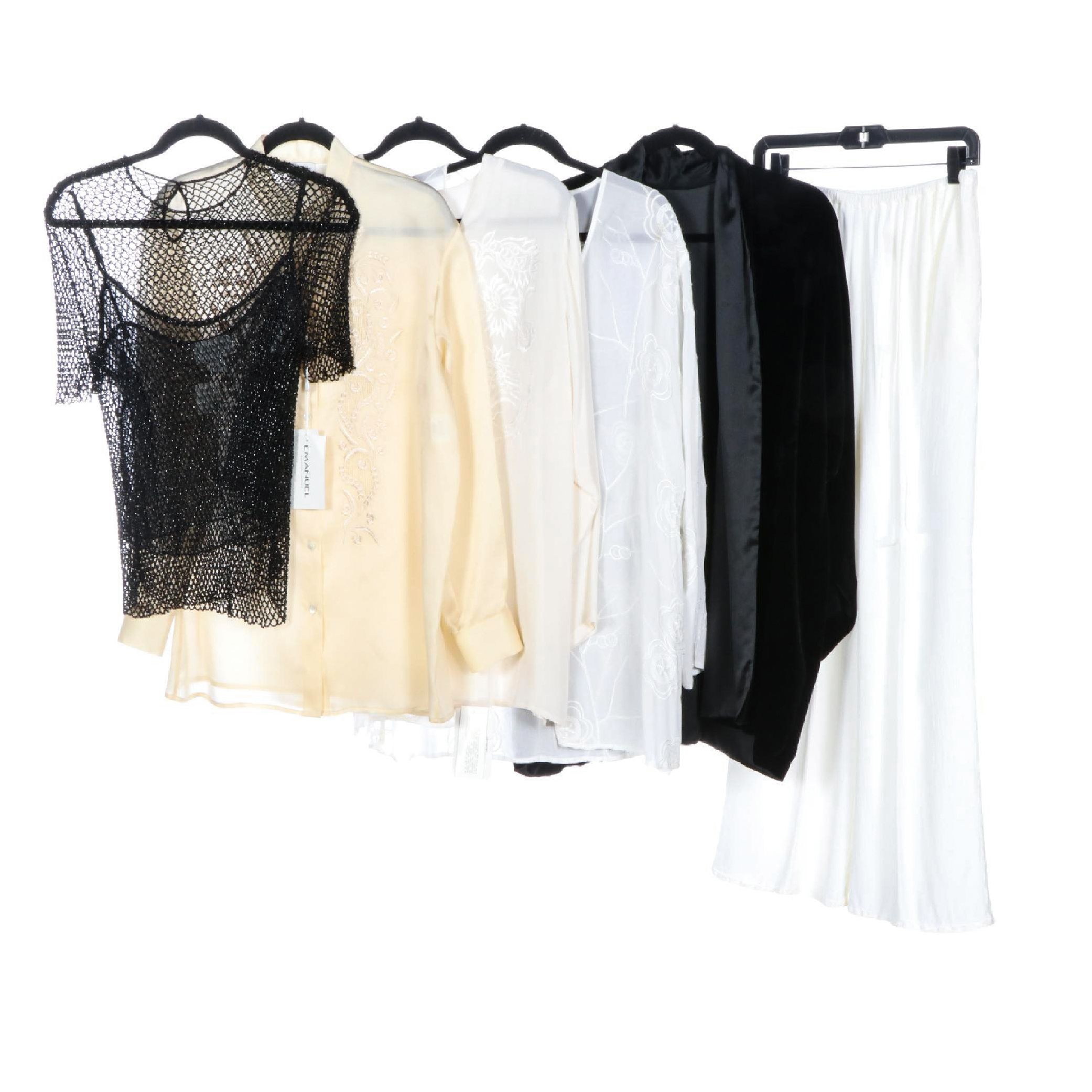 Emanuel Emanuel Ungaro Blouse, Beaded Top, Ghost Jacket, Reversible Jacket