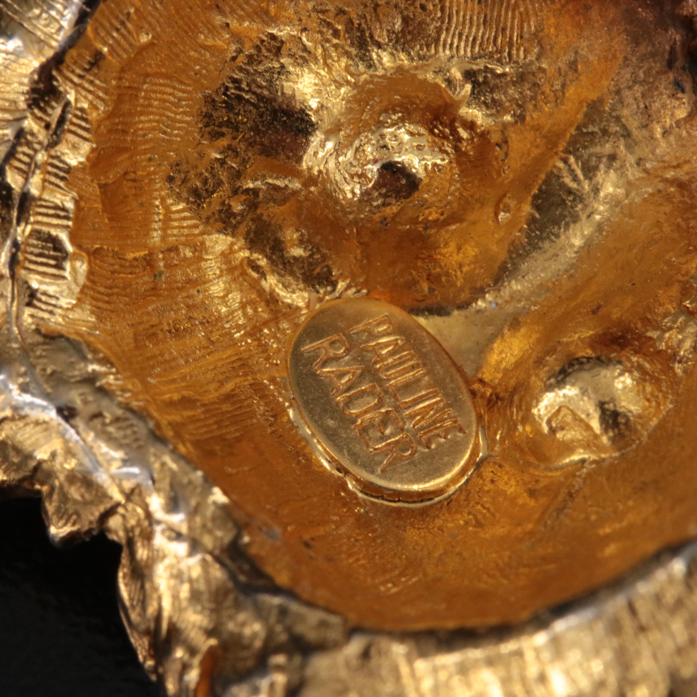 Vintage Pauline Rader Lion Door Knocker Necklace