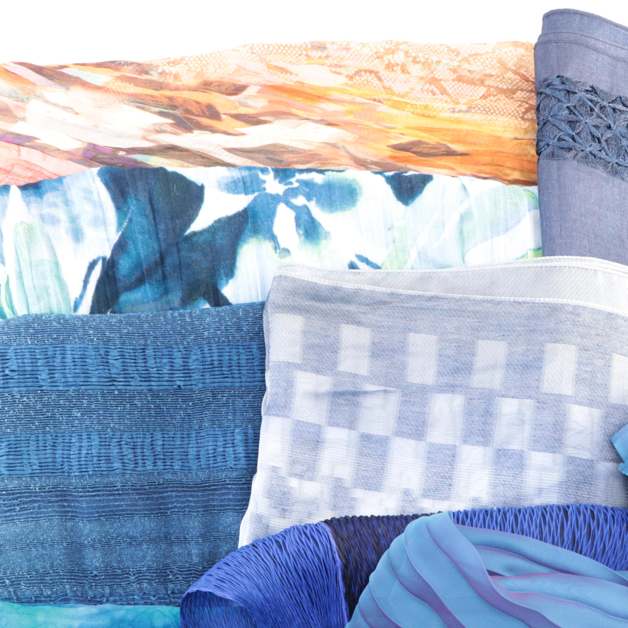 Armani Collezioni, Tolani, and More Pleated and Embellished Scarves