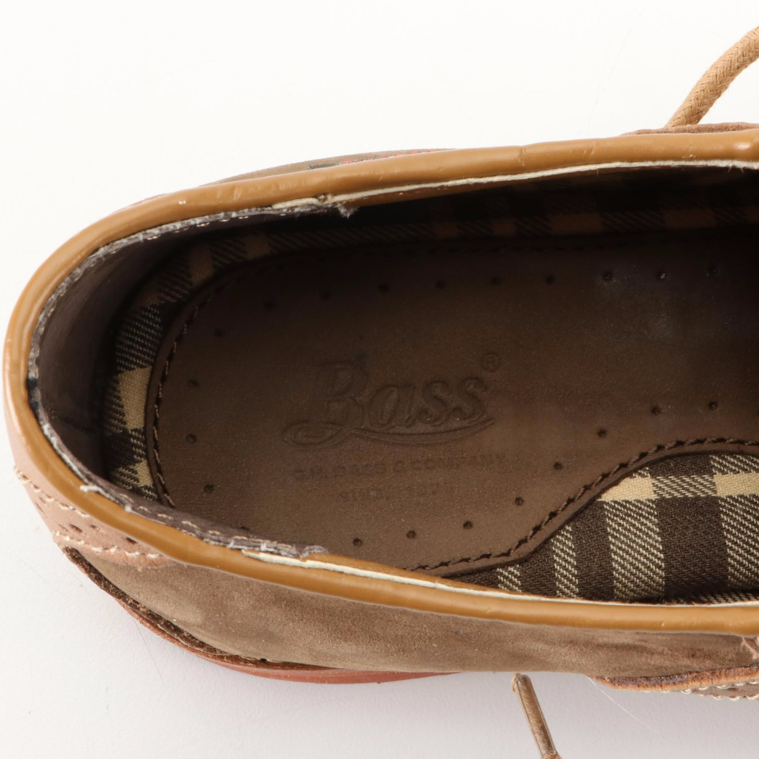 Bass Enfield Saddle Oxford Shoes in Bicolor Leather with Boxes