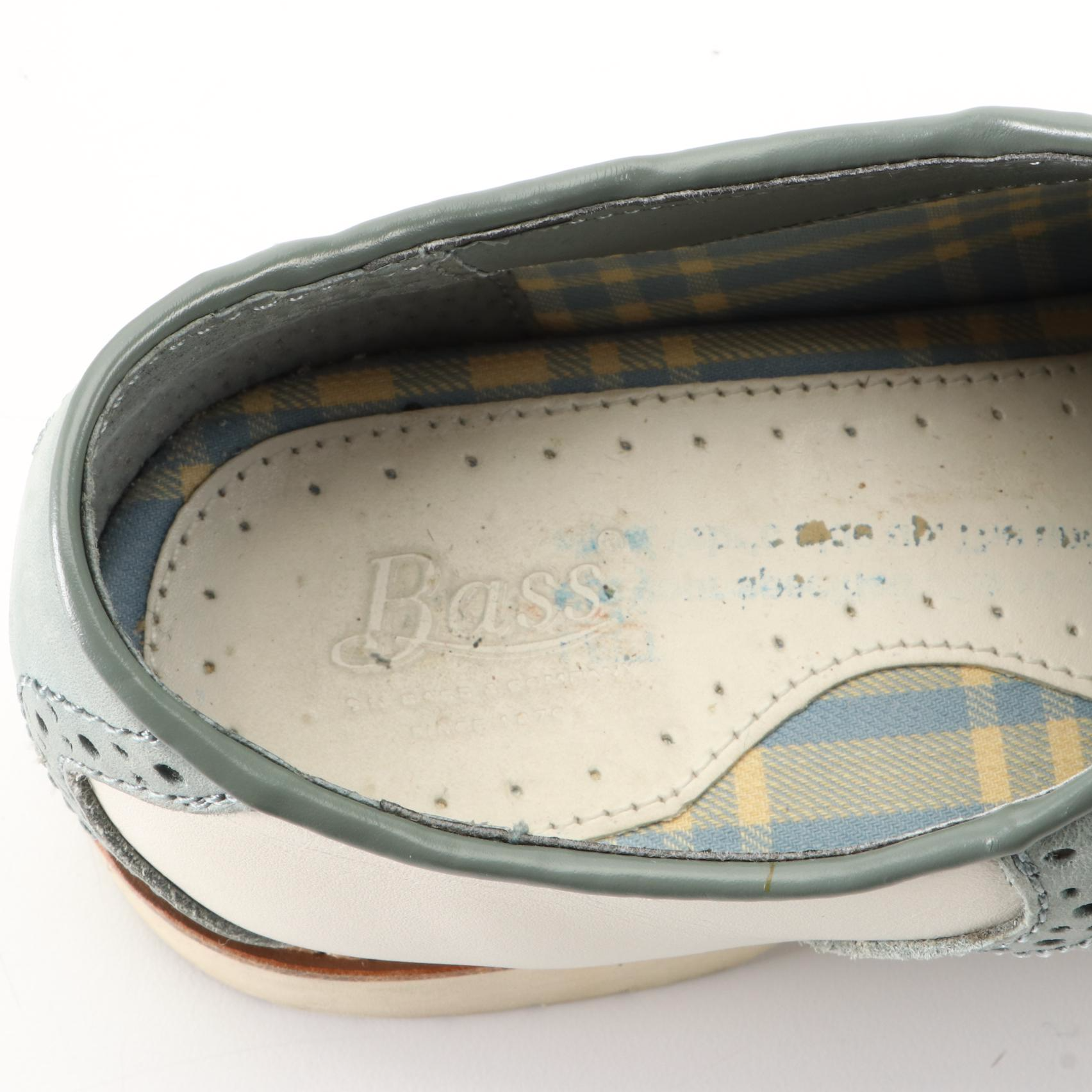 Bass Enfield Saddle Oxford Shoes in Bicolor Leather with Boxes