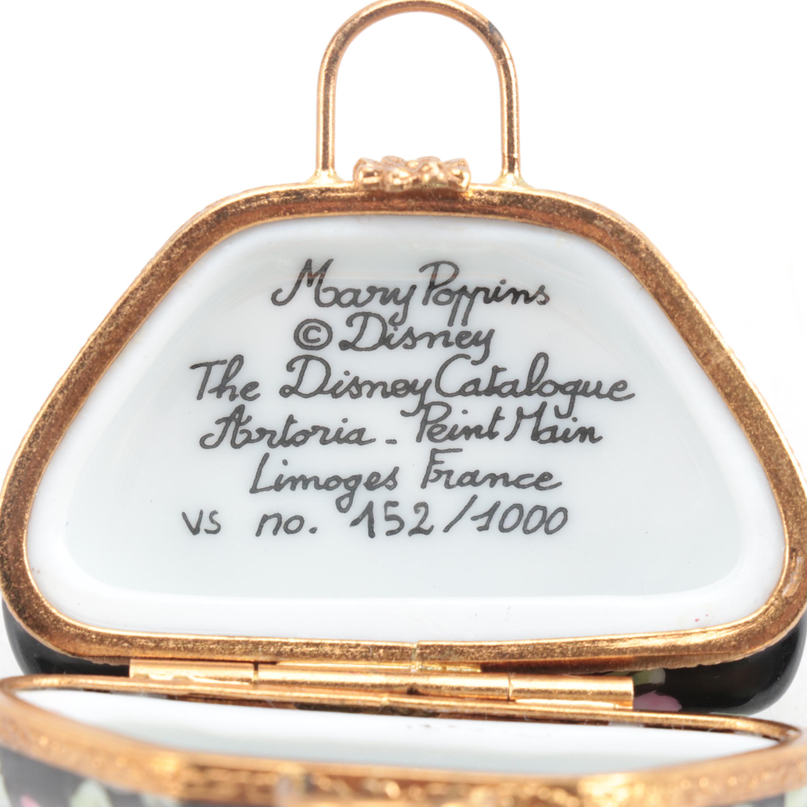 Artoria Limited Edition "Mary Poppins" Porcelain Limoges Box