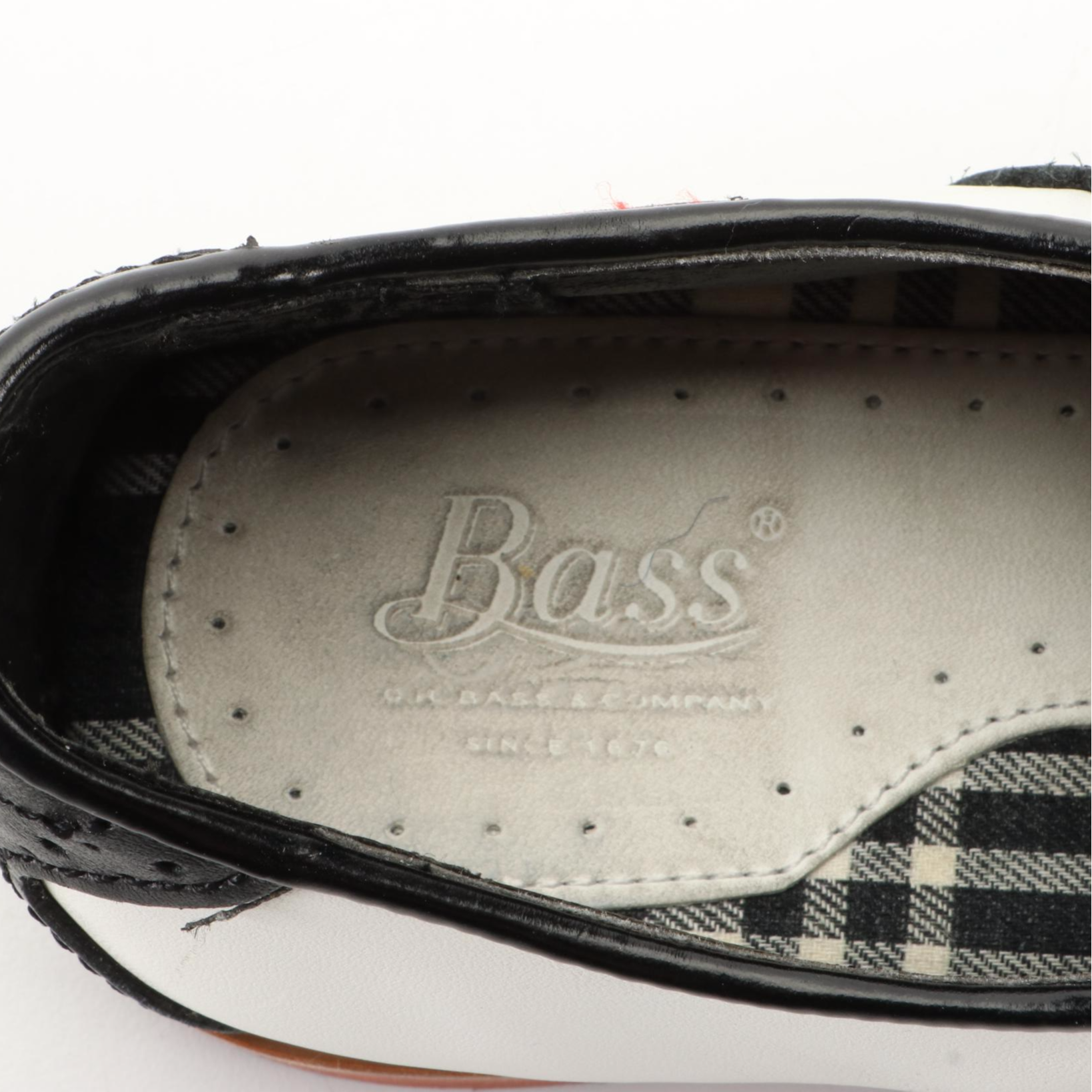 Bass Enfield Saddle Oxford Shoes in Bicolor Leather with Boxes