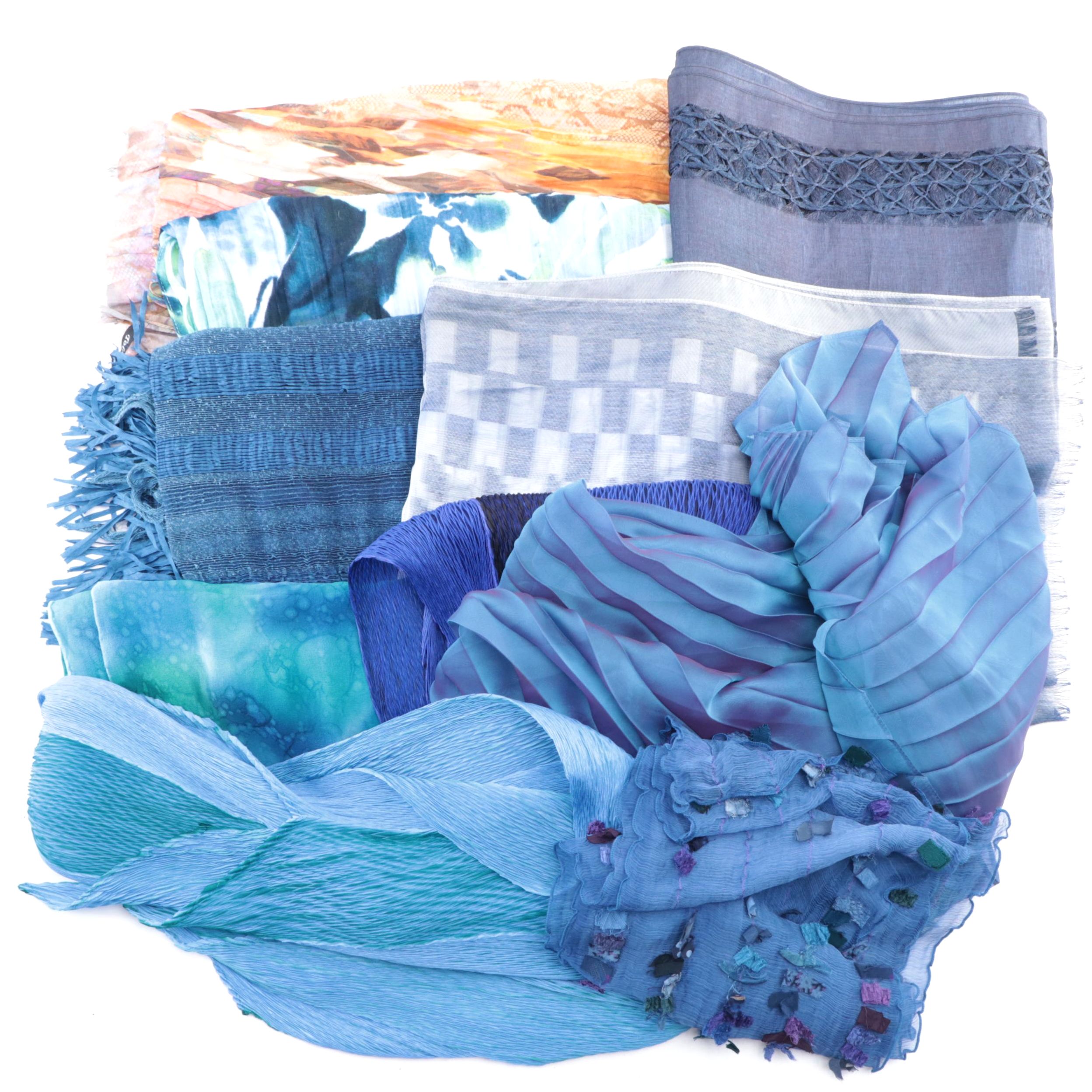 Armani Collezioni, Tolani, and More Pleated and Embellished Scarves