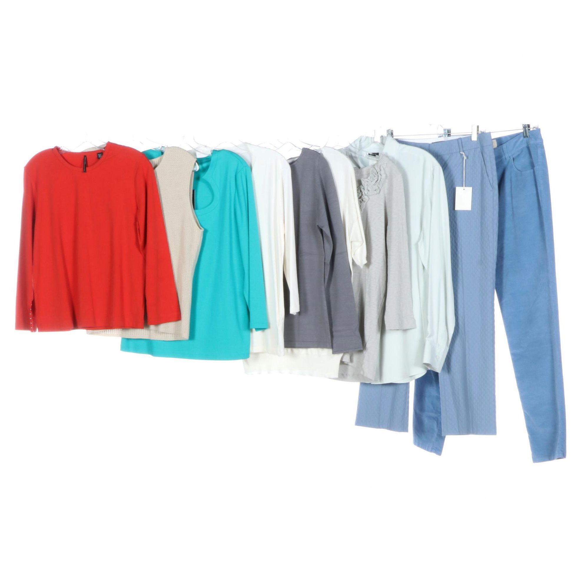 Lafayette 148, Allude, J.Crew Tops with Peserico and Rossopuro Pants