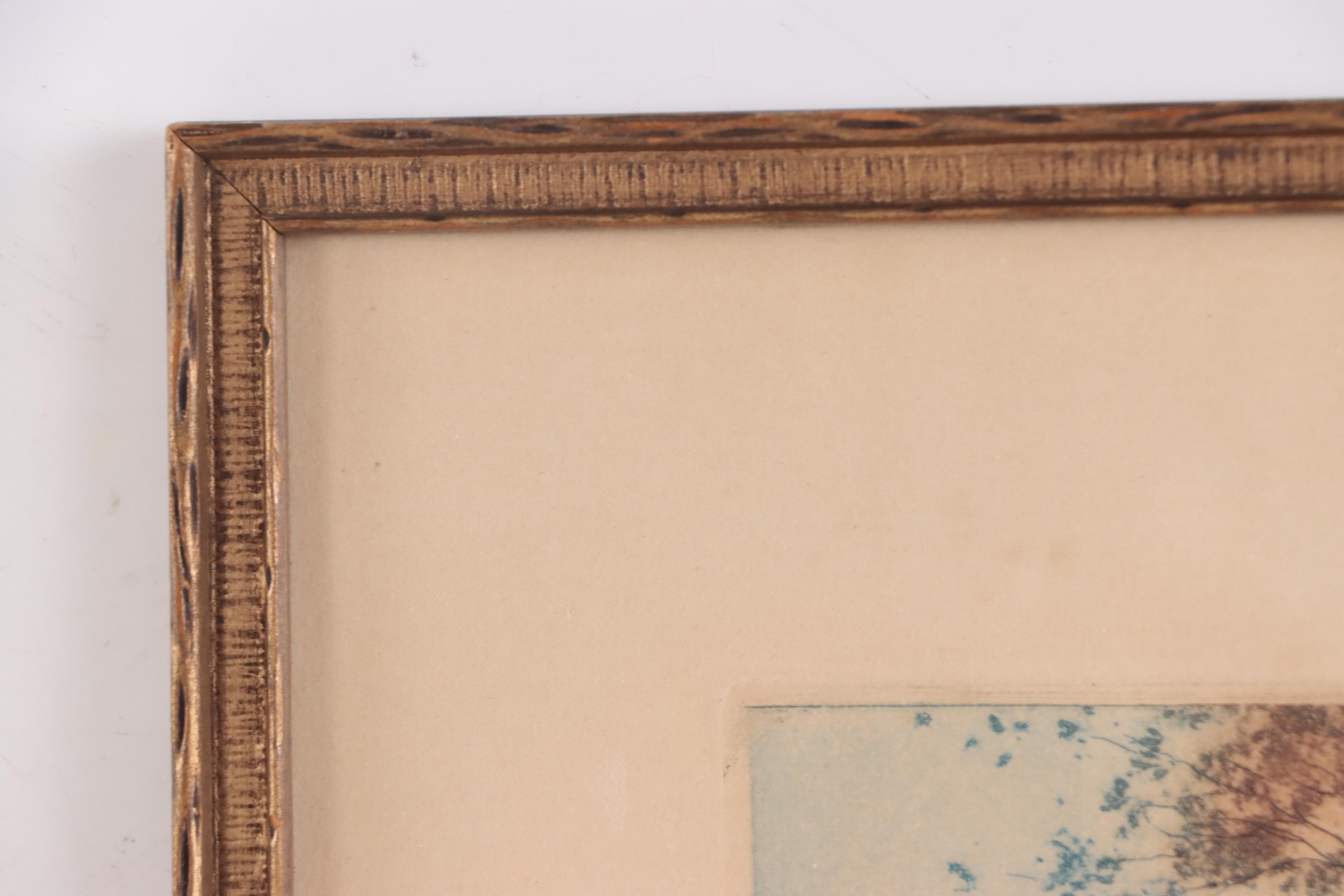 Village River Scene Etching With Aquatint