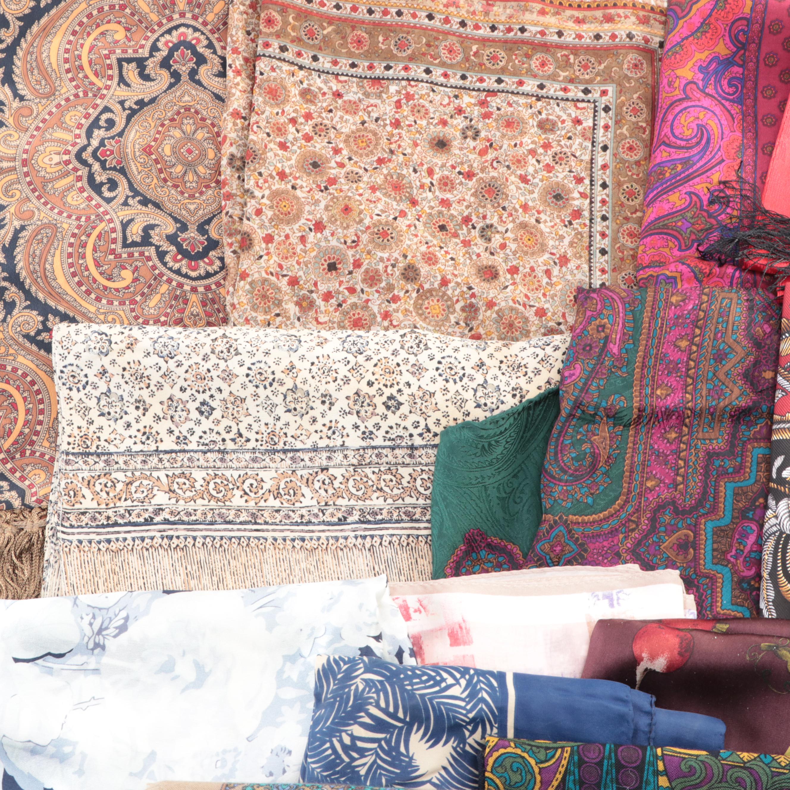 Etro Silk Print Scarf with Perry Ellis, Echo, Calvin Klein, and More Scarves