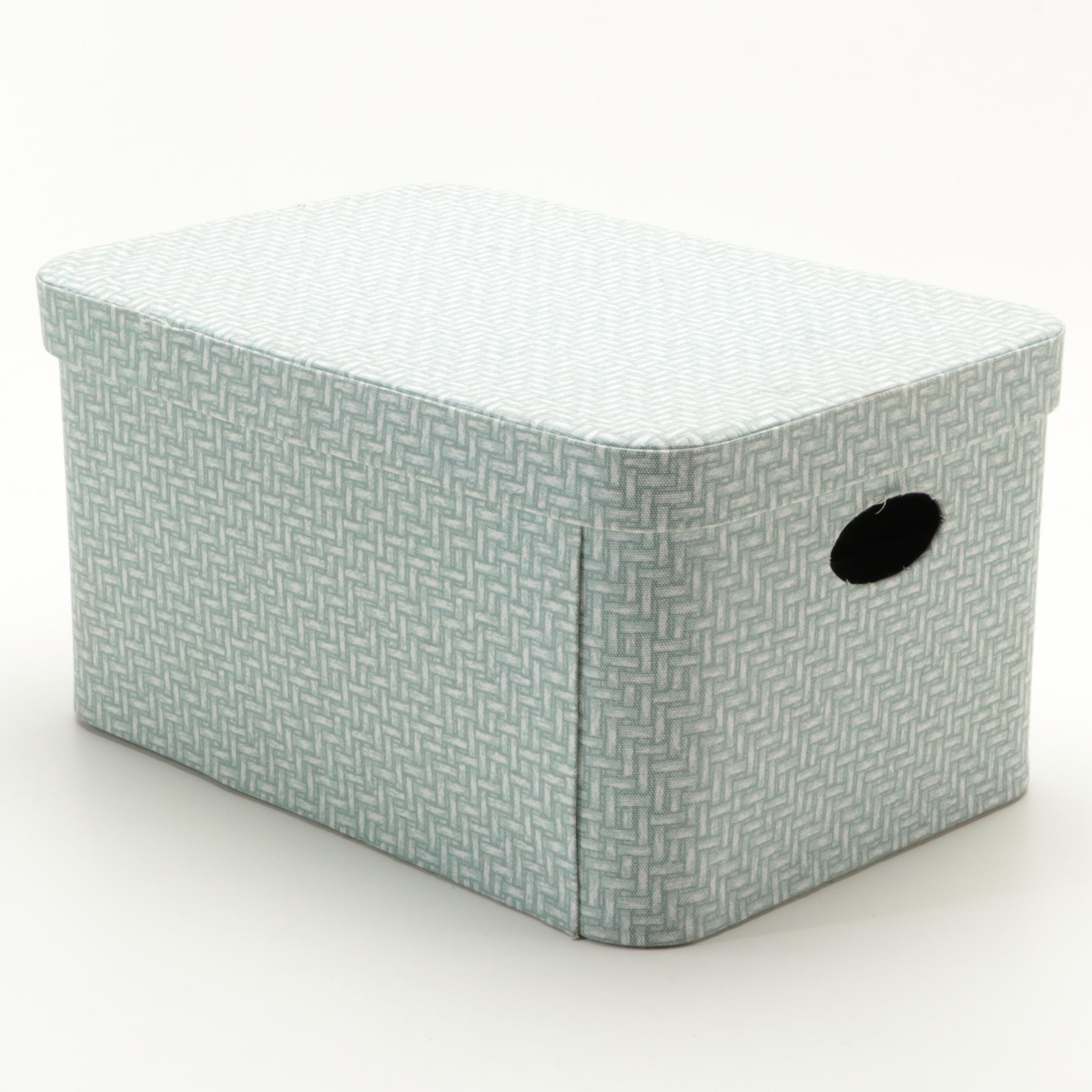 Padded Fabric Storage Box With Richards Homeware Stackable Jewelry Organizers