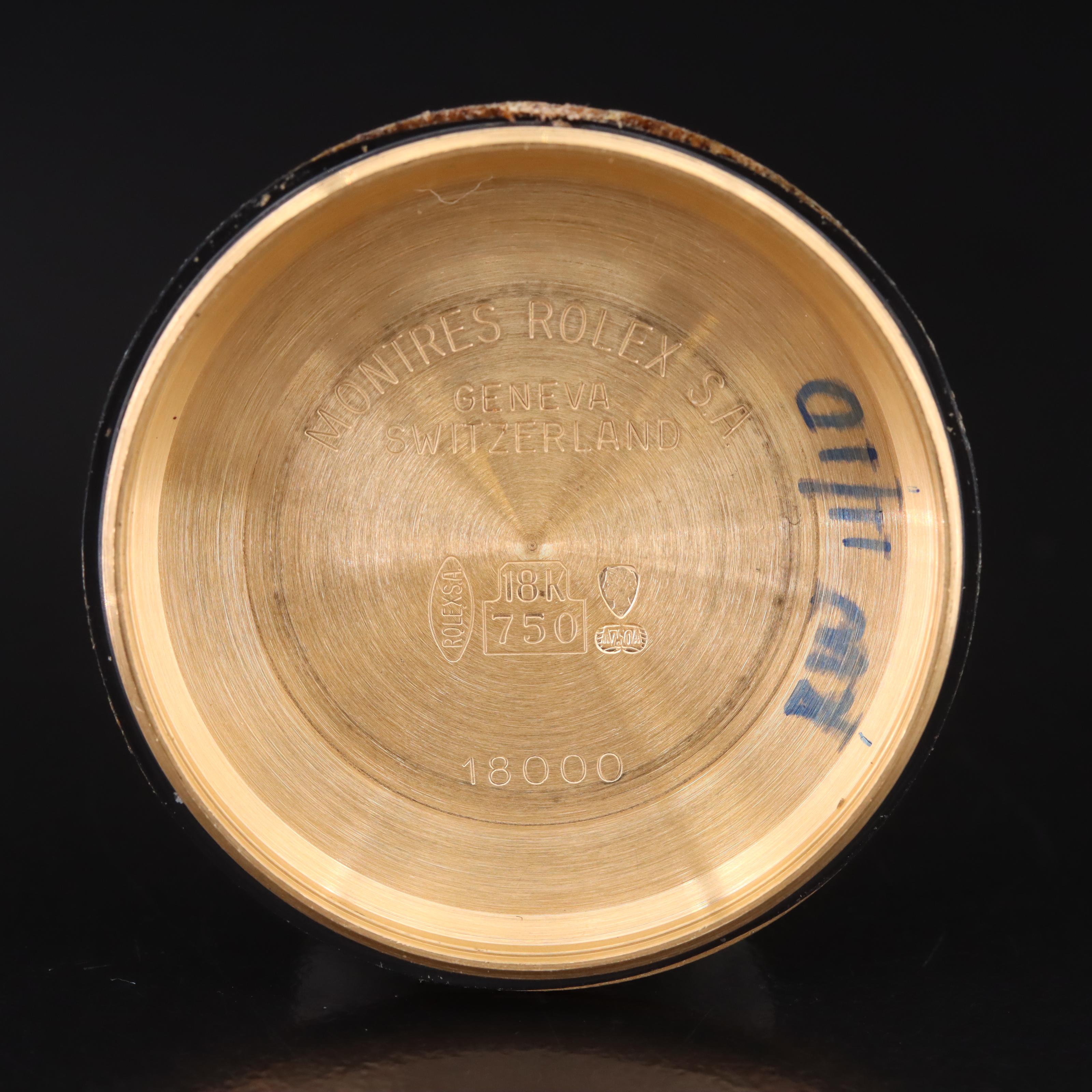 1987 18K Rolex Day-Date President Ferrite Dial Watch