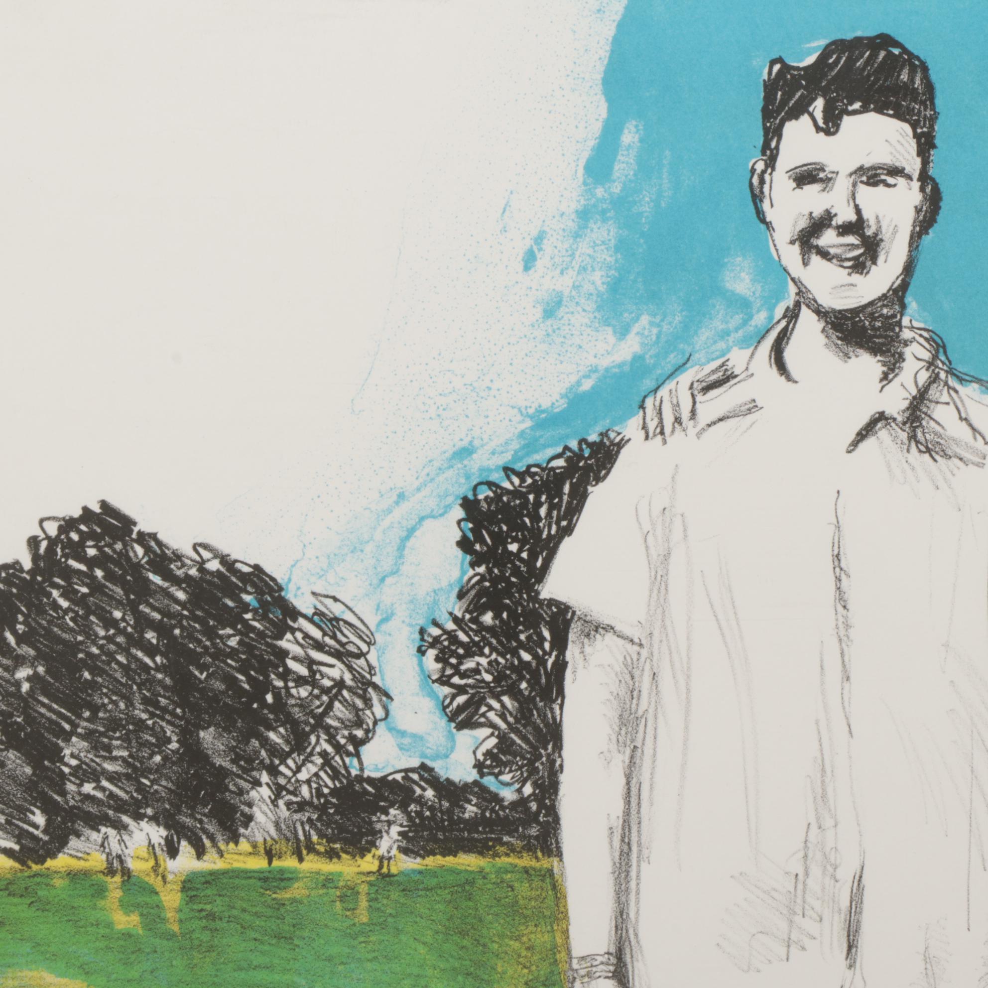 Sidney Chafetz Color Lithograph "Irma Cohen and Gene Silverman," Circa 1998