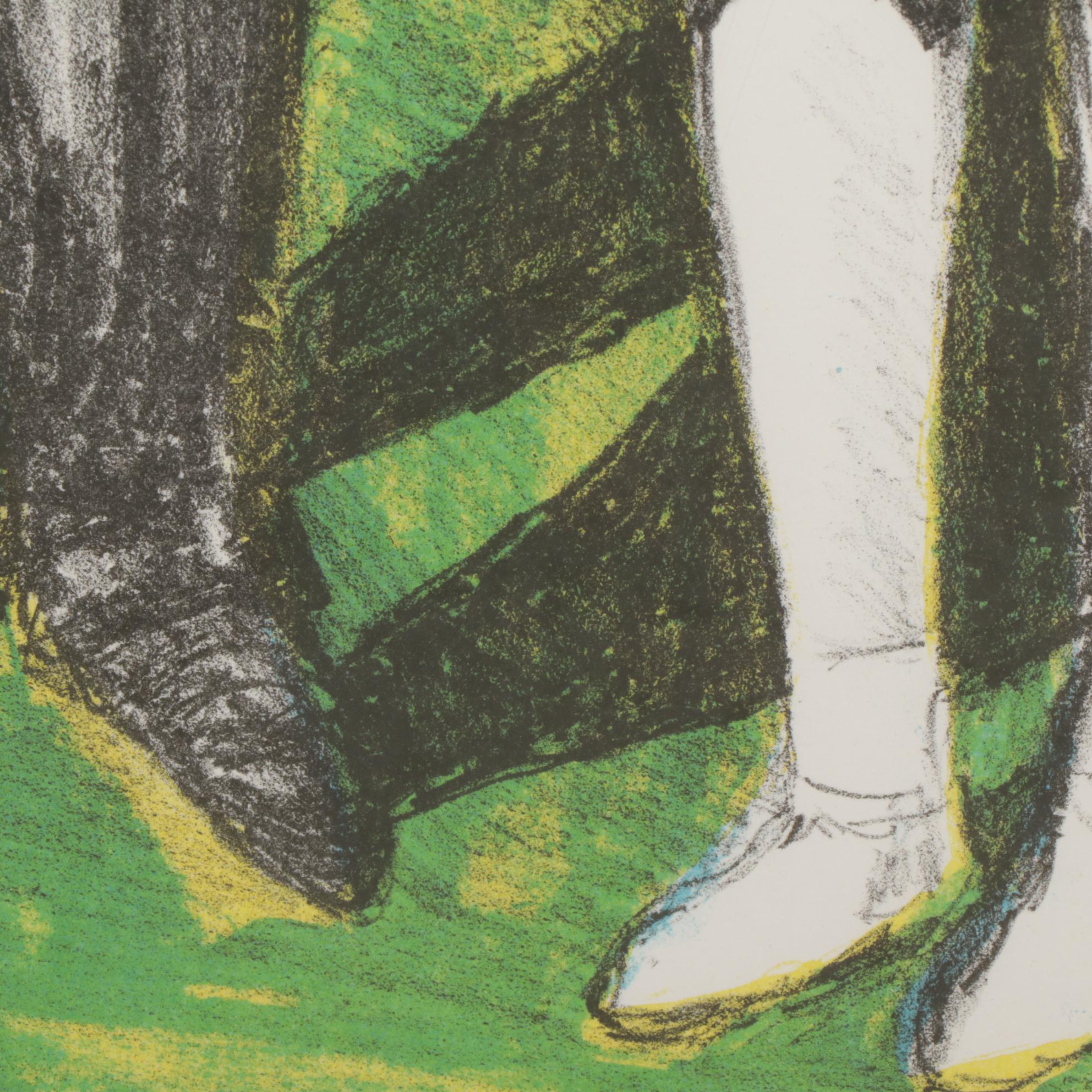 Sidney Chafetz Color Lithograph "Irma Cohen and Gene Silverman," Circa 1998