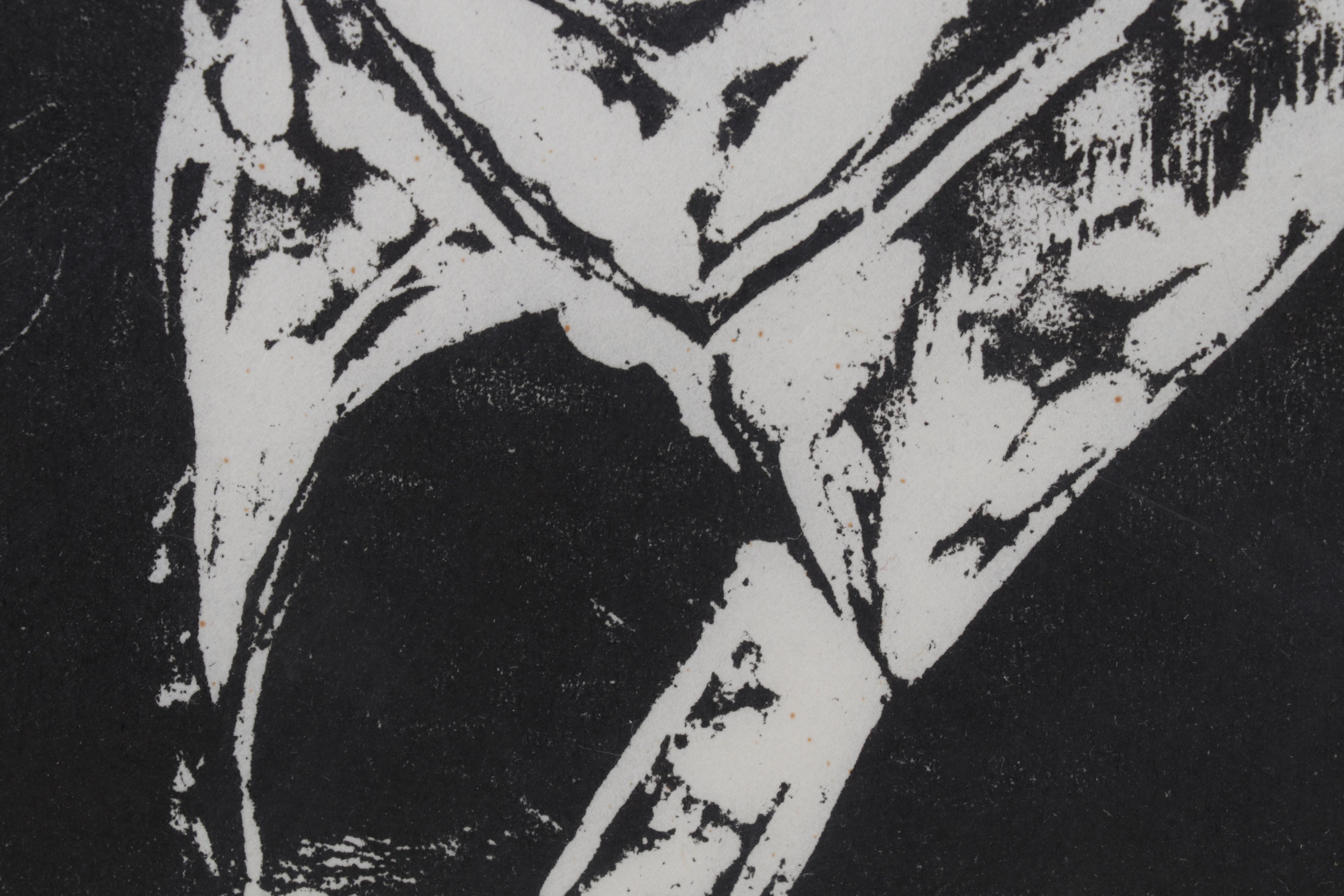 Sidney Chafetz Portrait Woodcut "Herbert Read," 1963