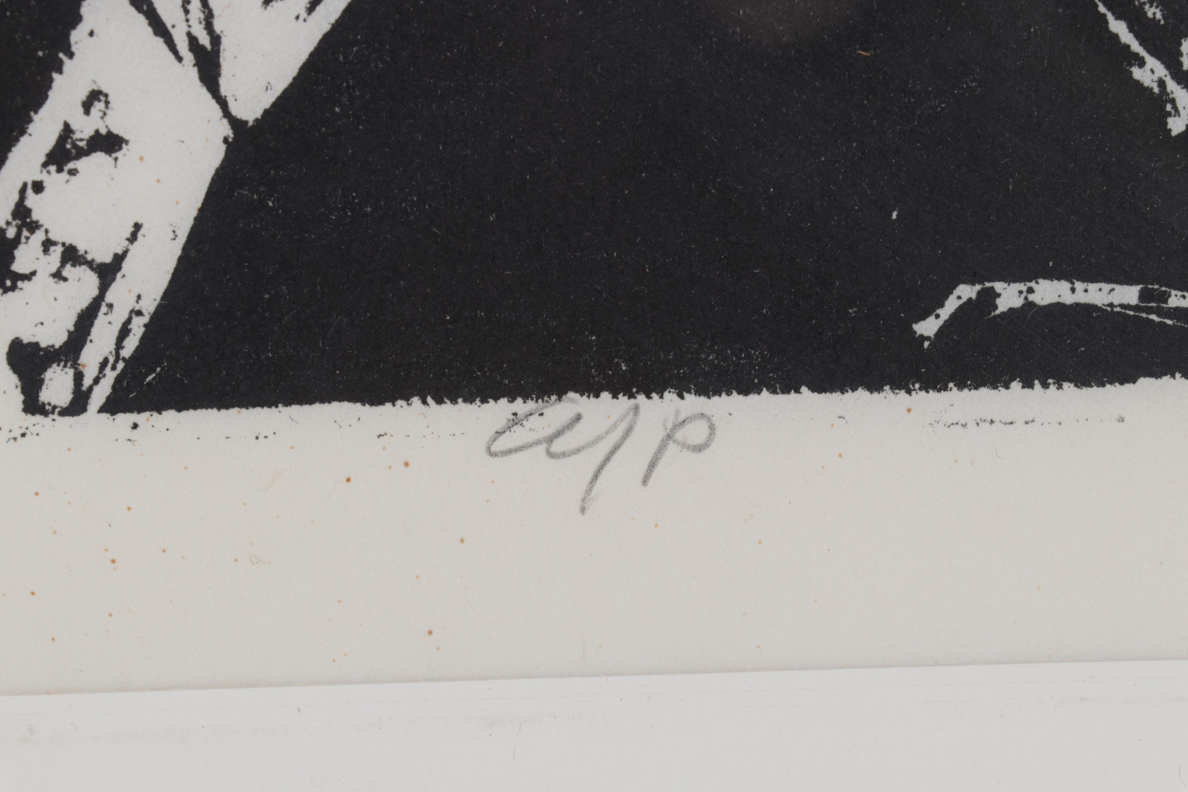 Sidney Chafetz Portrait Woodcut "Herbert Read," 1963