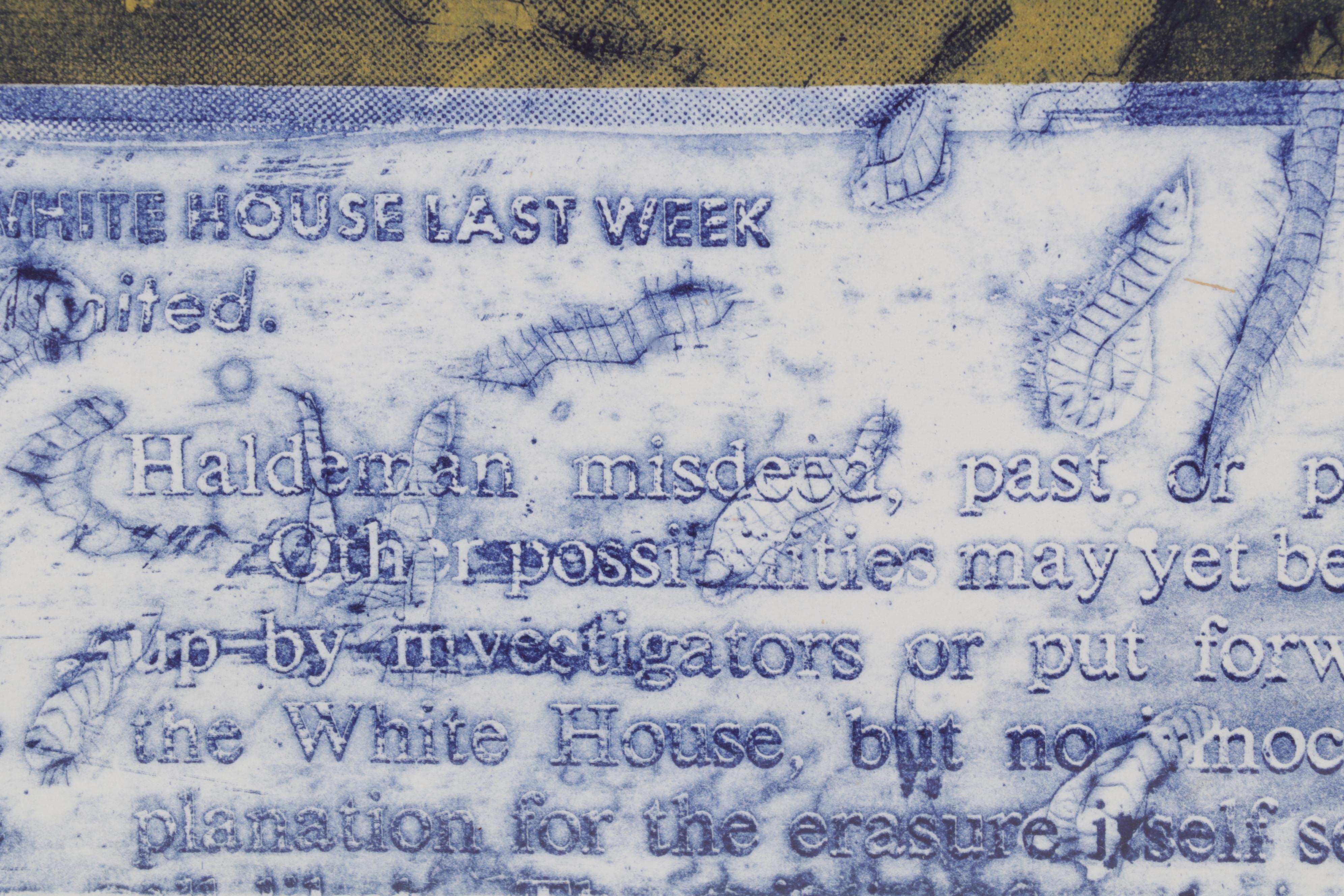 Sidney Chafetz Etching With Chine Collé "Vermiculation, Ephemera #1,"  1974