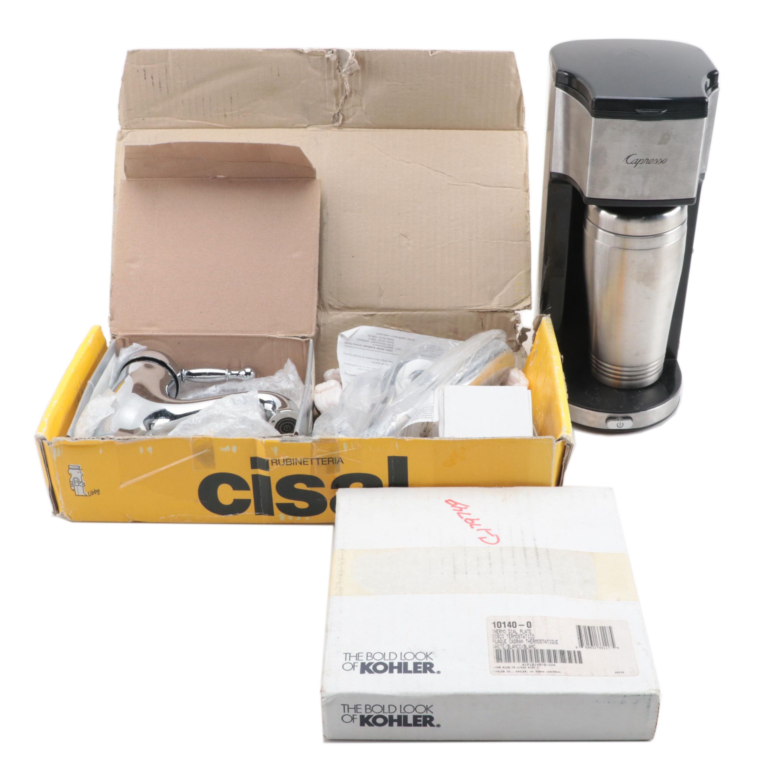 Capresso Coffee Maker With Italian Cisal Chrome Bathroom Faucet, More