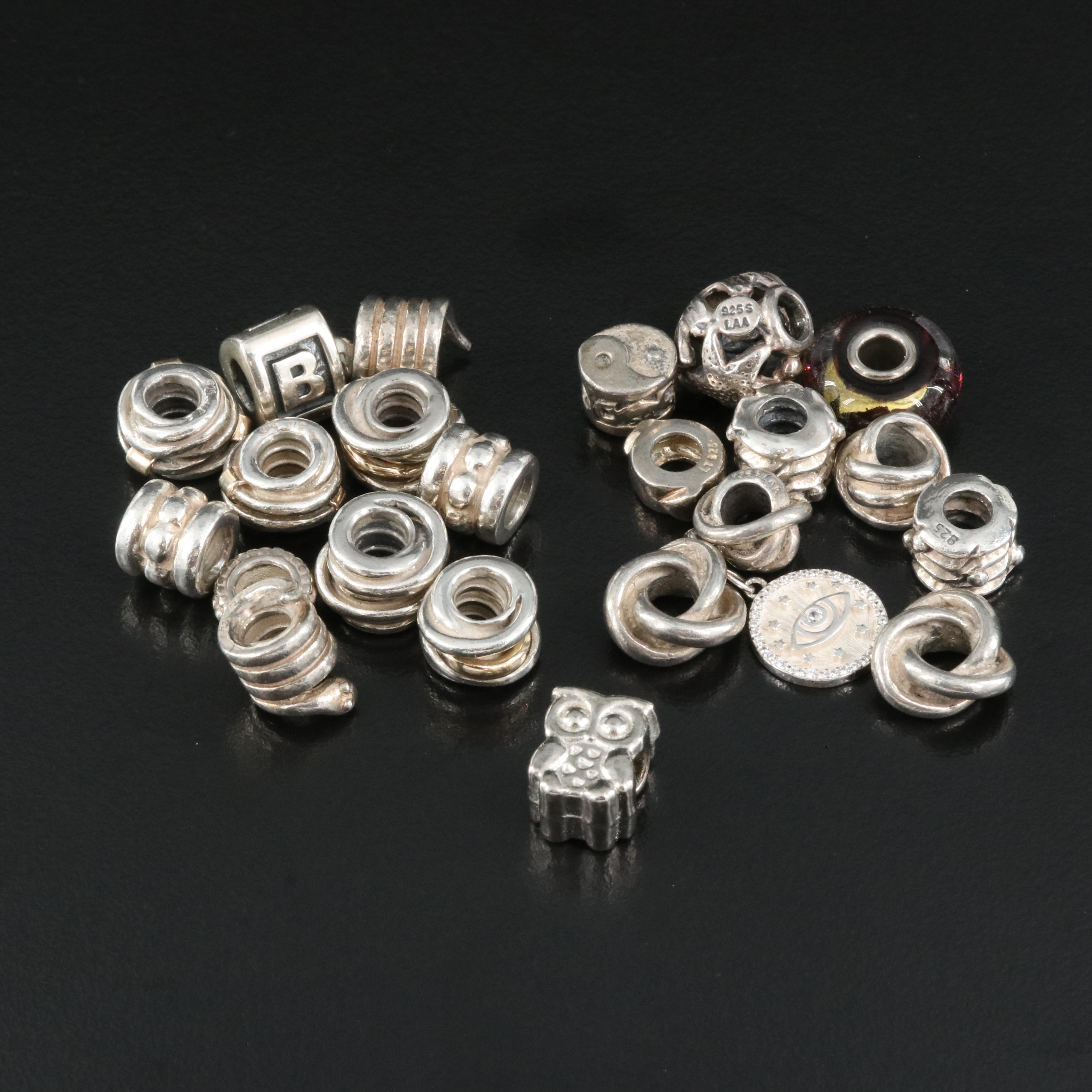 Pandora Featured in Sterling Charms and Heart Jewelry Case