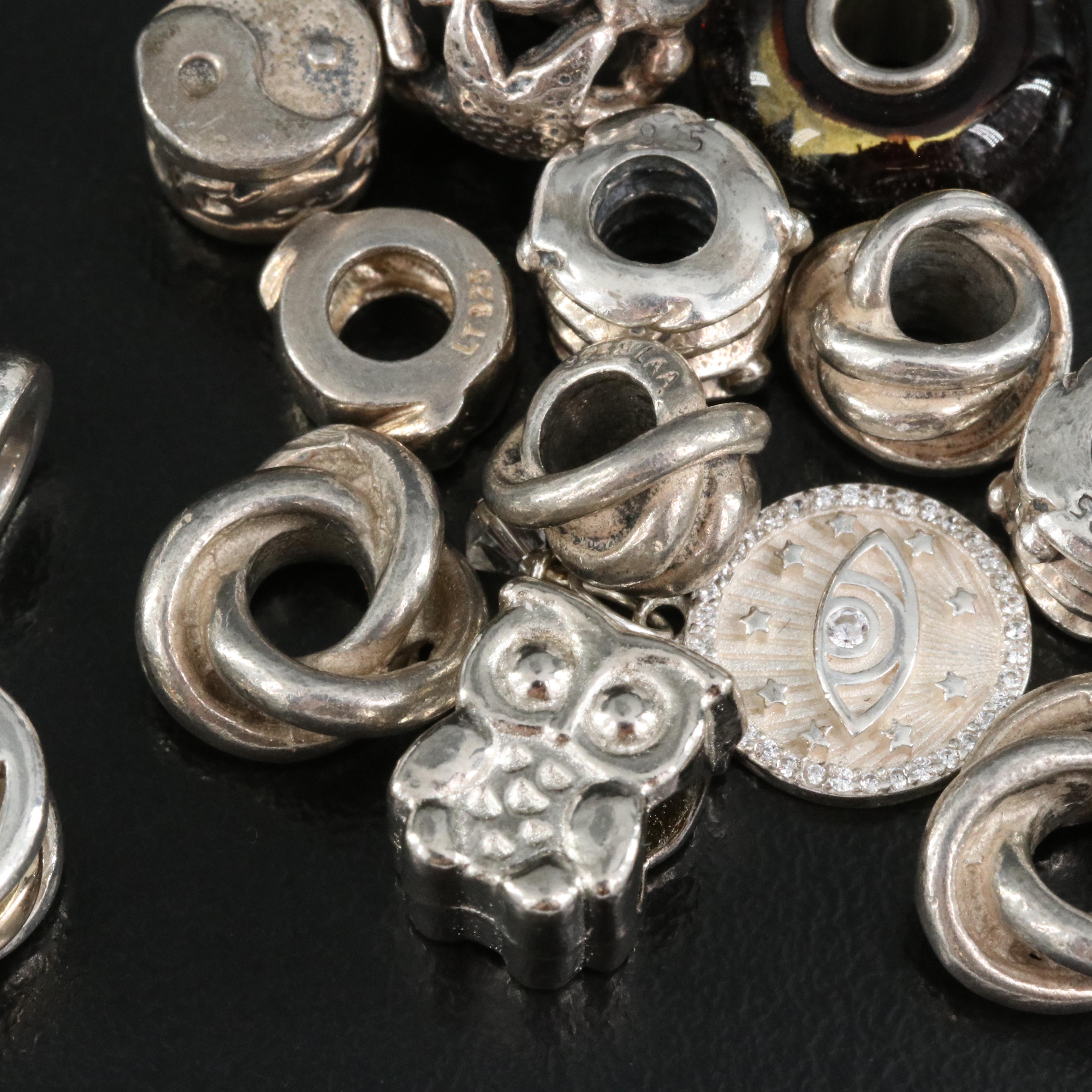 Pandora Featured in Sterling Charms and Heart Jewelry Case