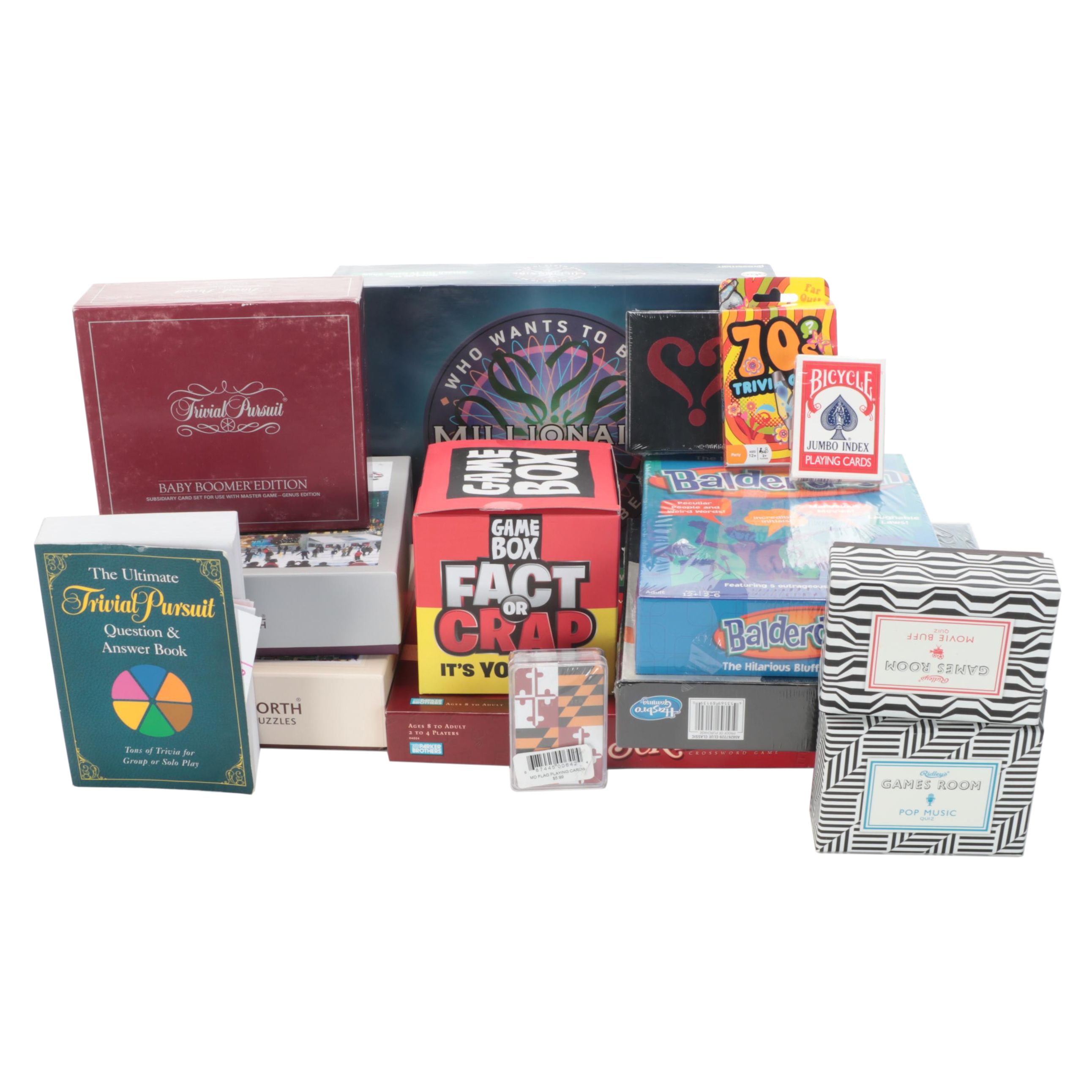 Trivial Pursuit, Balderdash, Fact or Crap, Ridley's Games Room and More Games