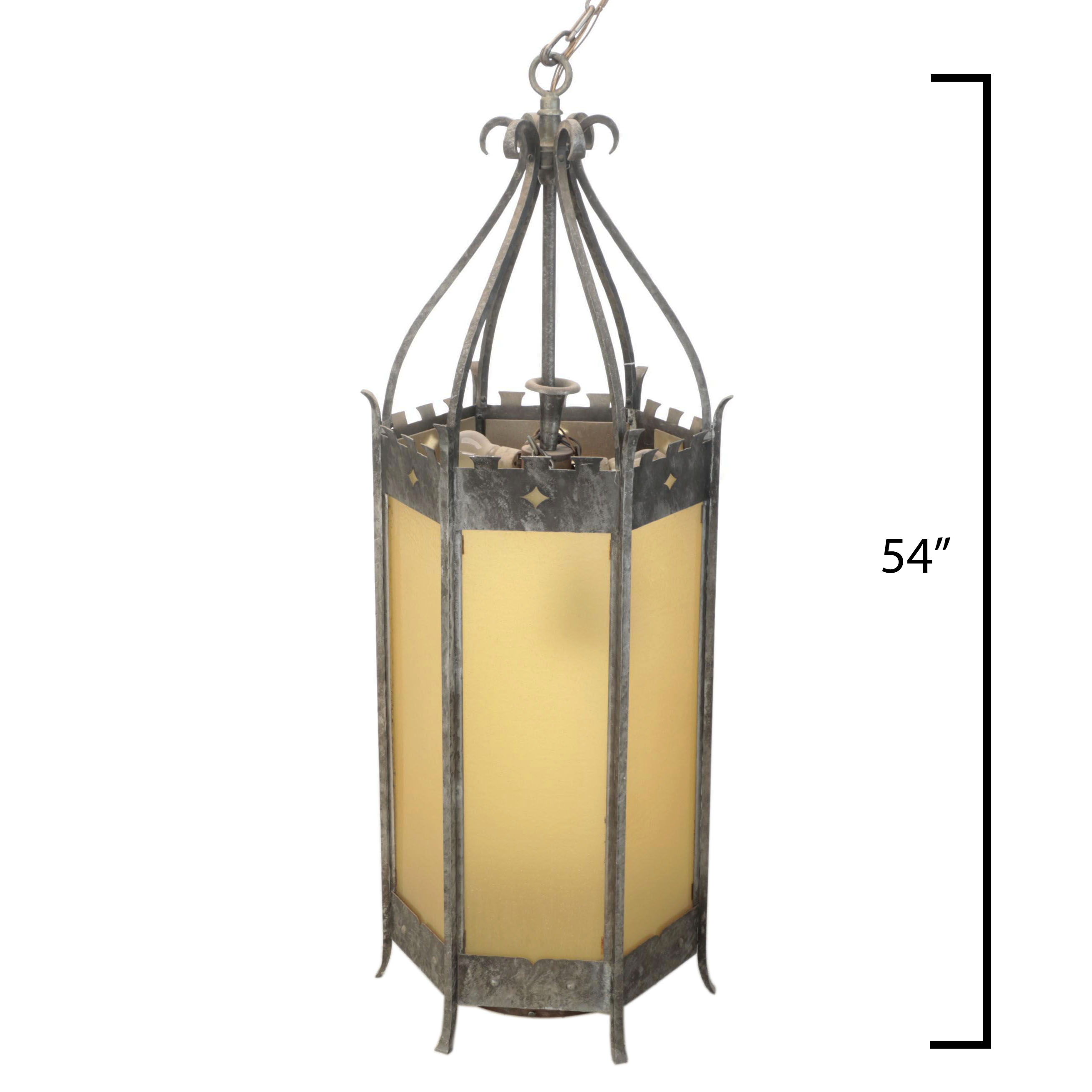 Oversized Gothic Revival Church Pendant Light