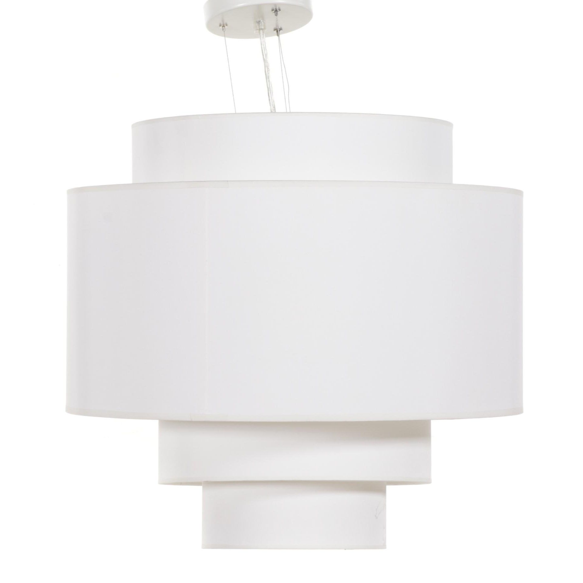 Four-Tiered Drum Shade Pendant Light Fixture, Contemporary