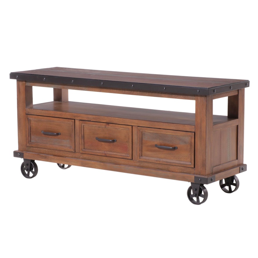 Omexey Home Furnishing Corp. Industrial Style "Factory Cart" TV Console