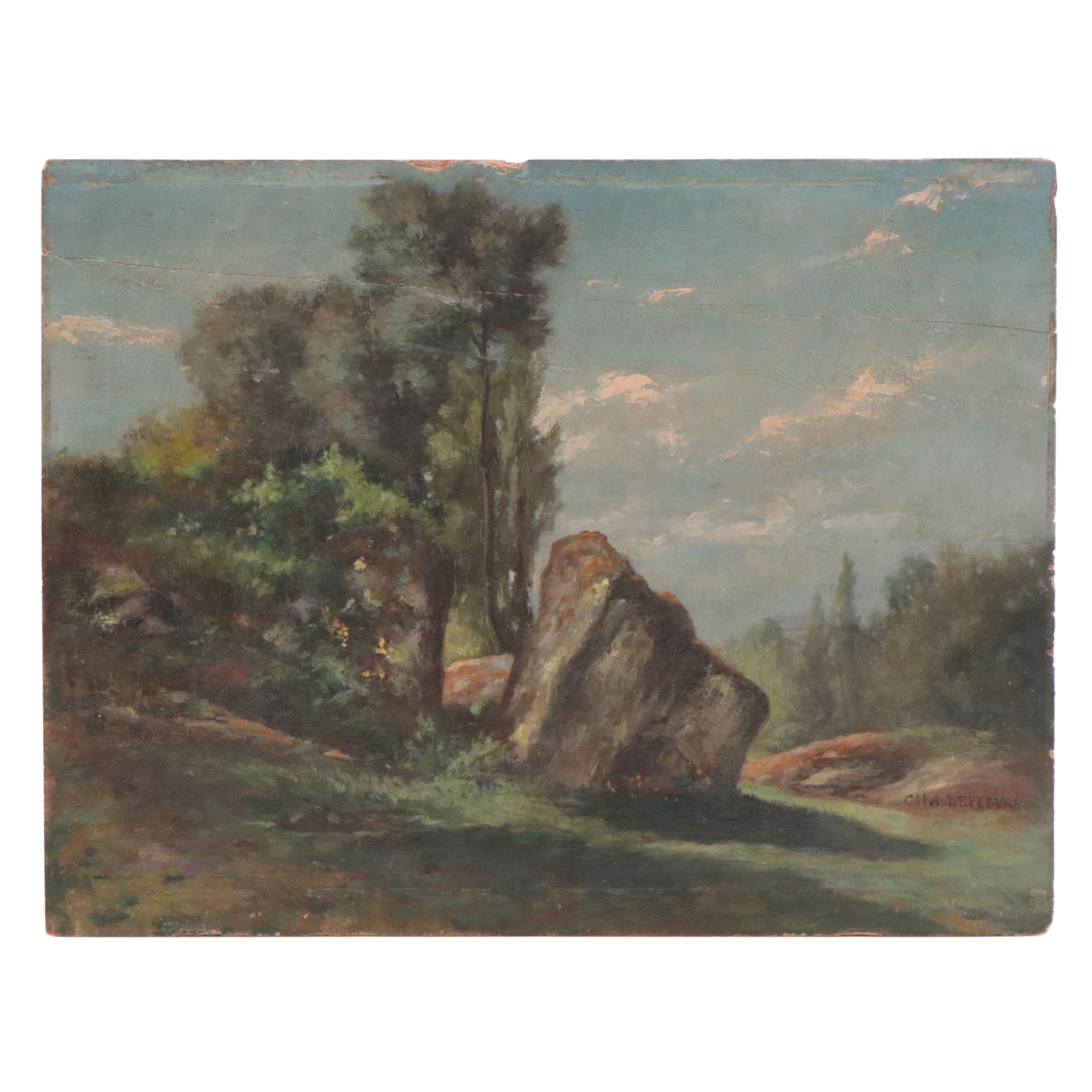 Oil Painting of Bucolic Landscape