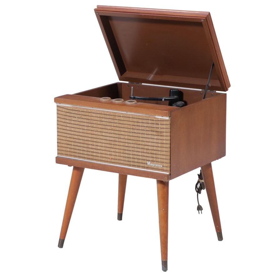 Magnavox Collaro Turntable Cabinet on Stand, Mid-20th Century