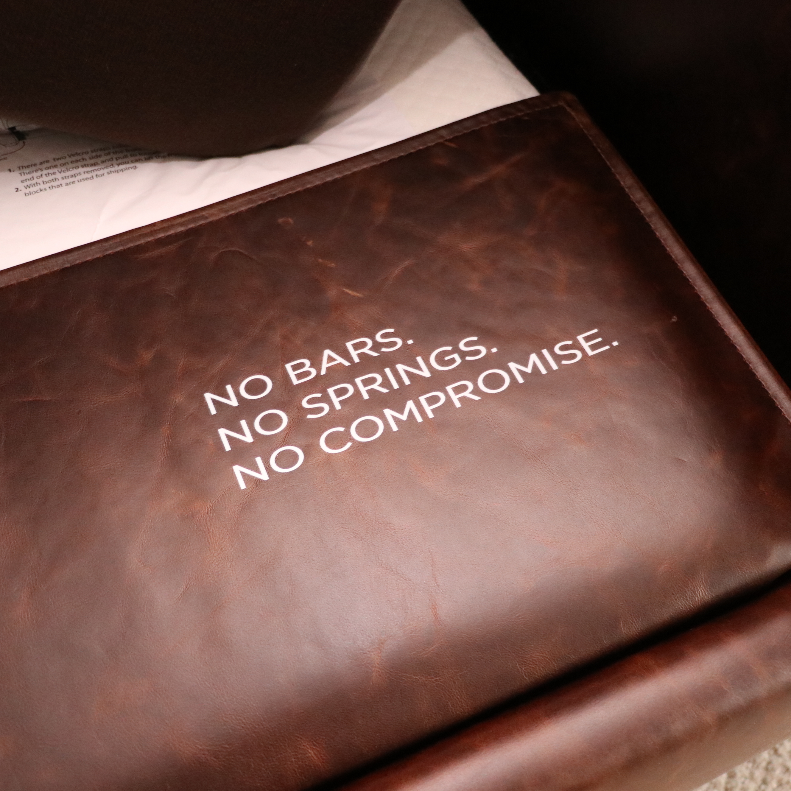 Restoration Hardware "Lancaster" Leather Sleeper Sofa and Ottoman