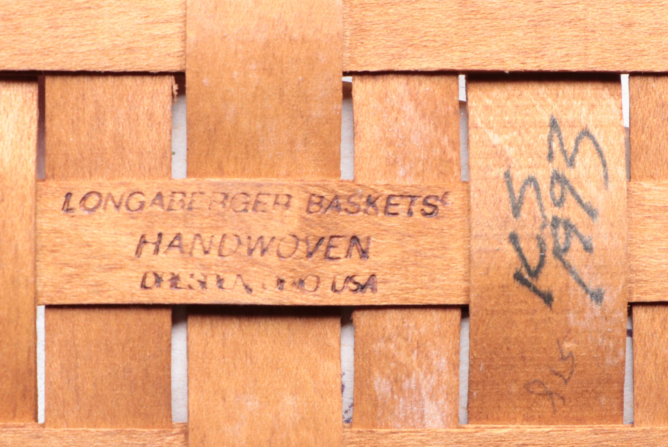 Longaberger Handwoven Maple Baskets Including 2002 Collector's Club