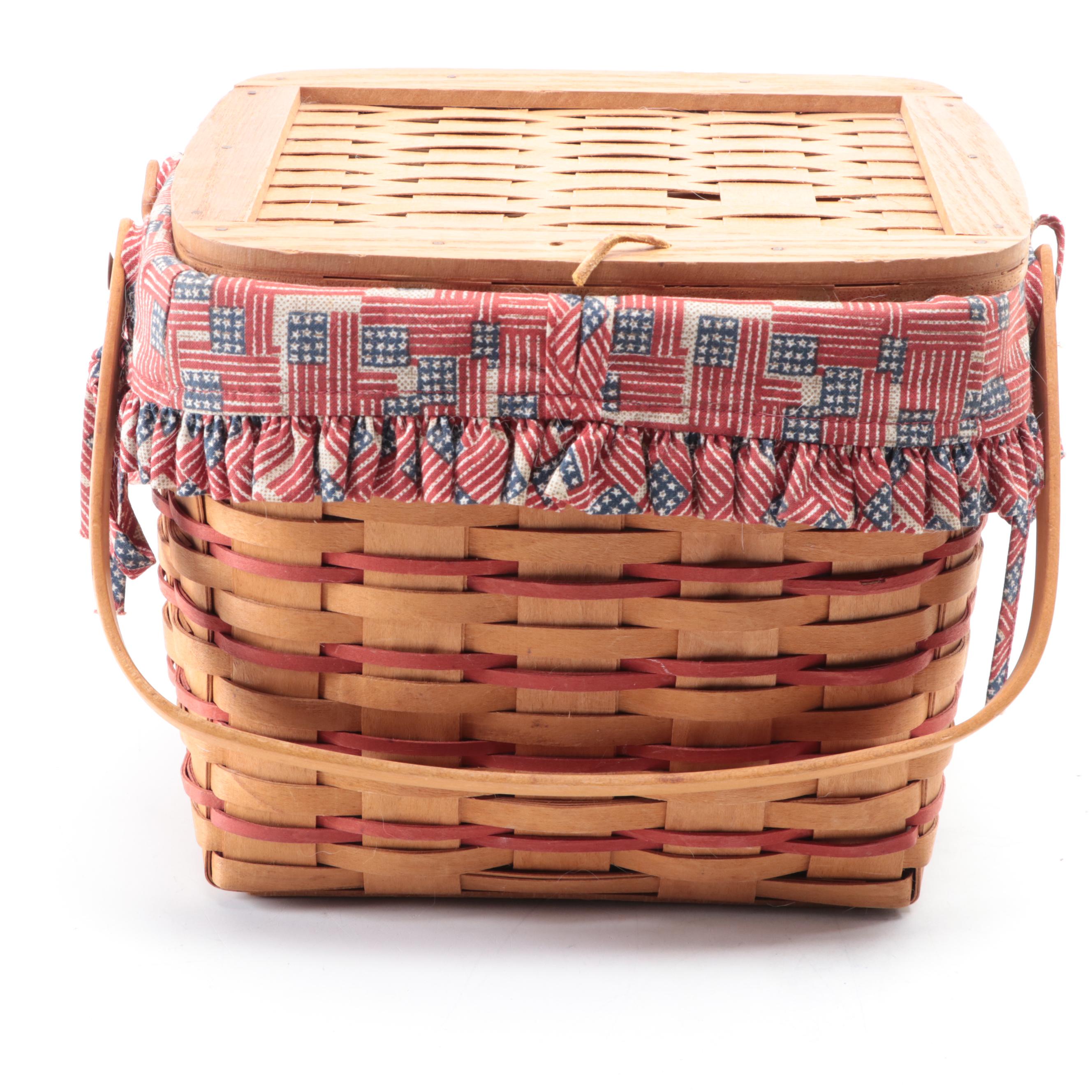 Longaberger Handwoven Maple Baskets Including 2002 Collector's Club