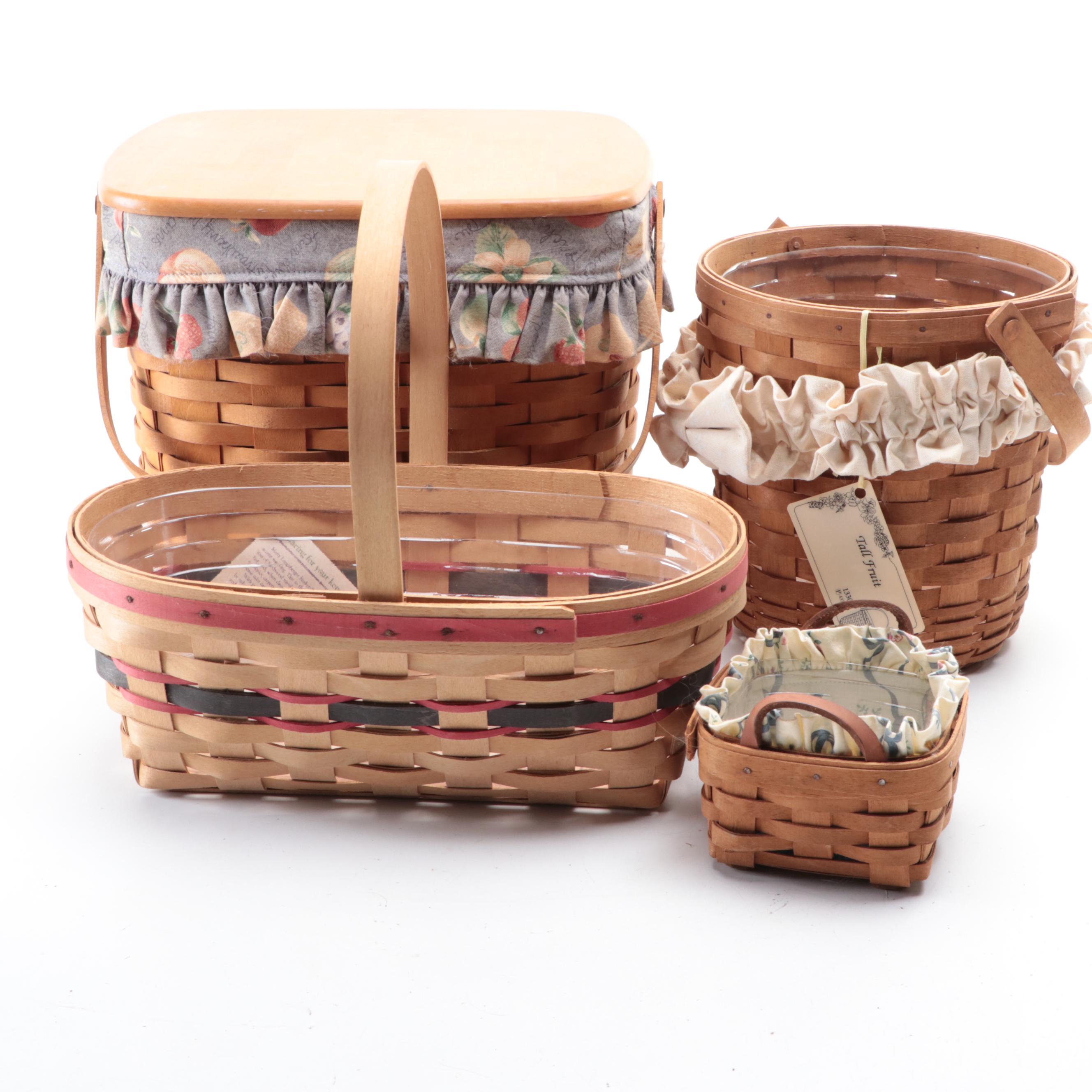 Longaberger "Sweet Basil" and Other Handwoven Maple Baskets