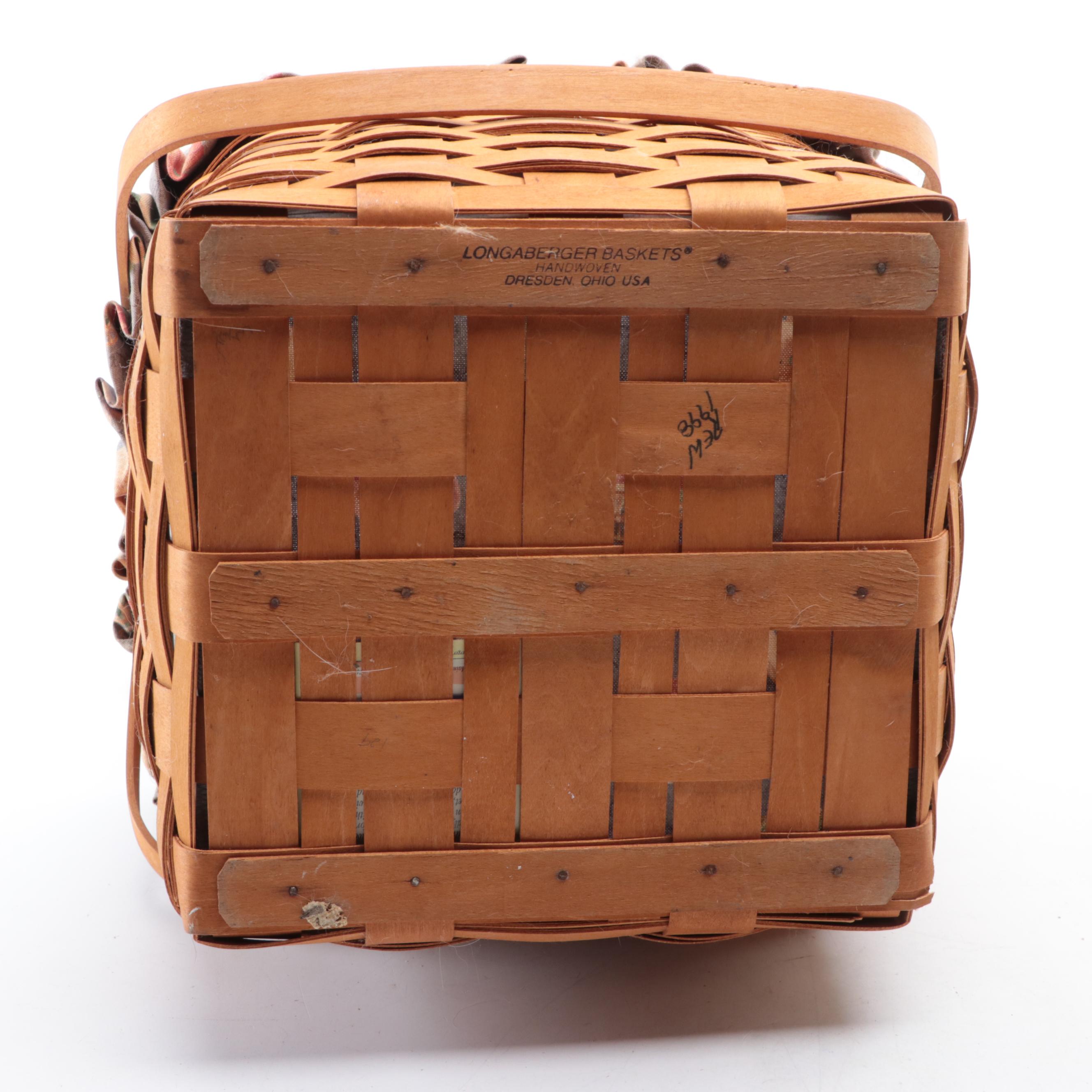 Longaberger "Sweet Basil" and Other Handwoven Maple Baskets