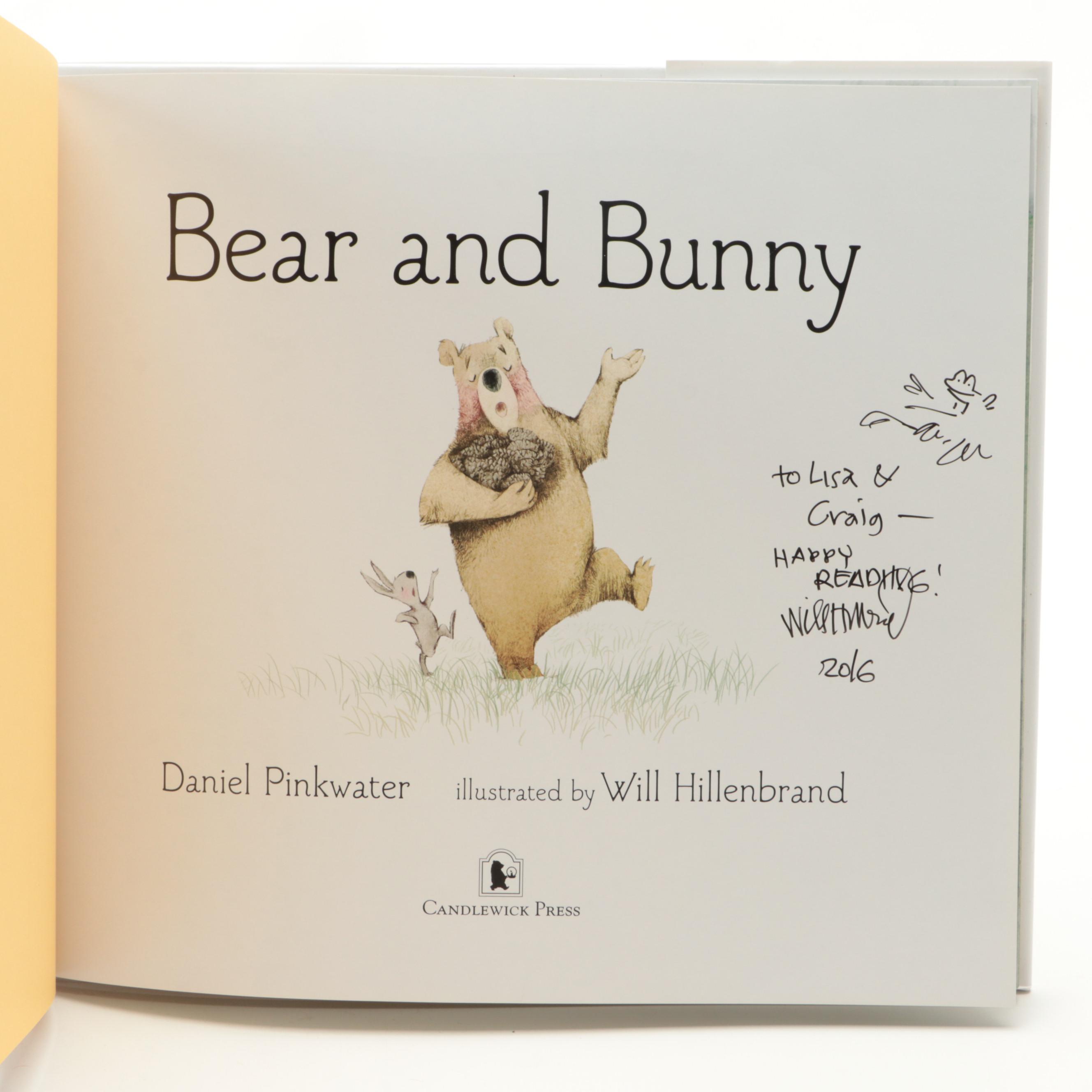 Will Hillenbrand Signed "Bear and Bunny" and Other Children's Books