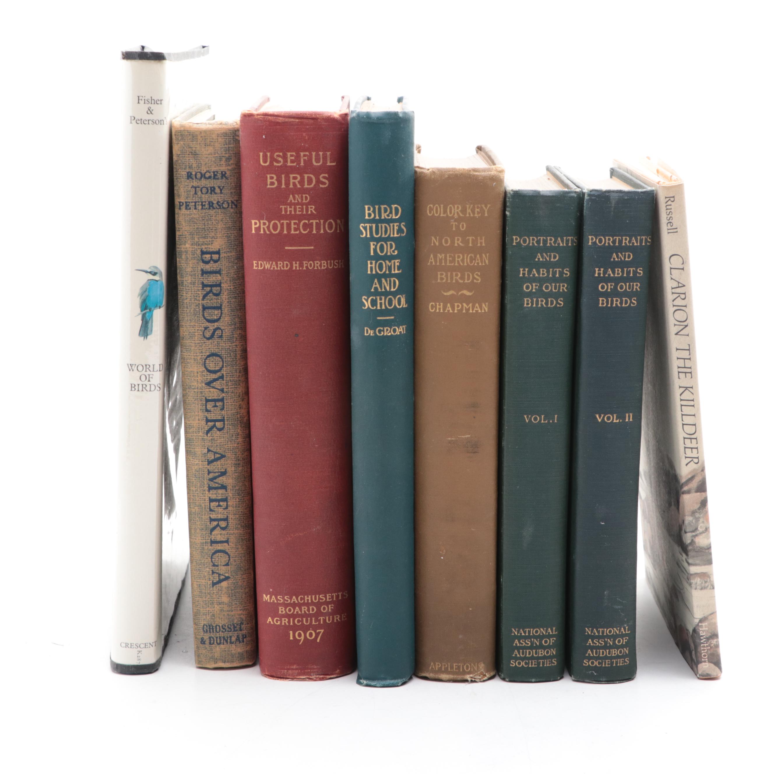 Signed "World of Birds" by Roger Tory Peterson with Other Bird Books